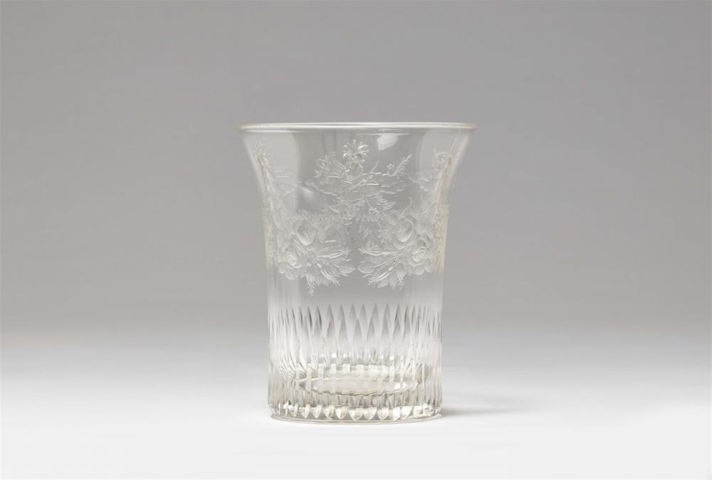 A French cut glass beaker