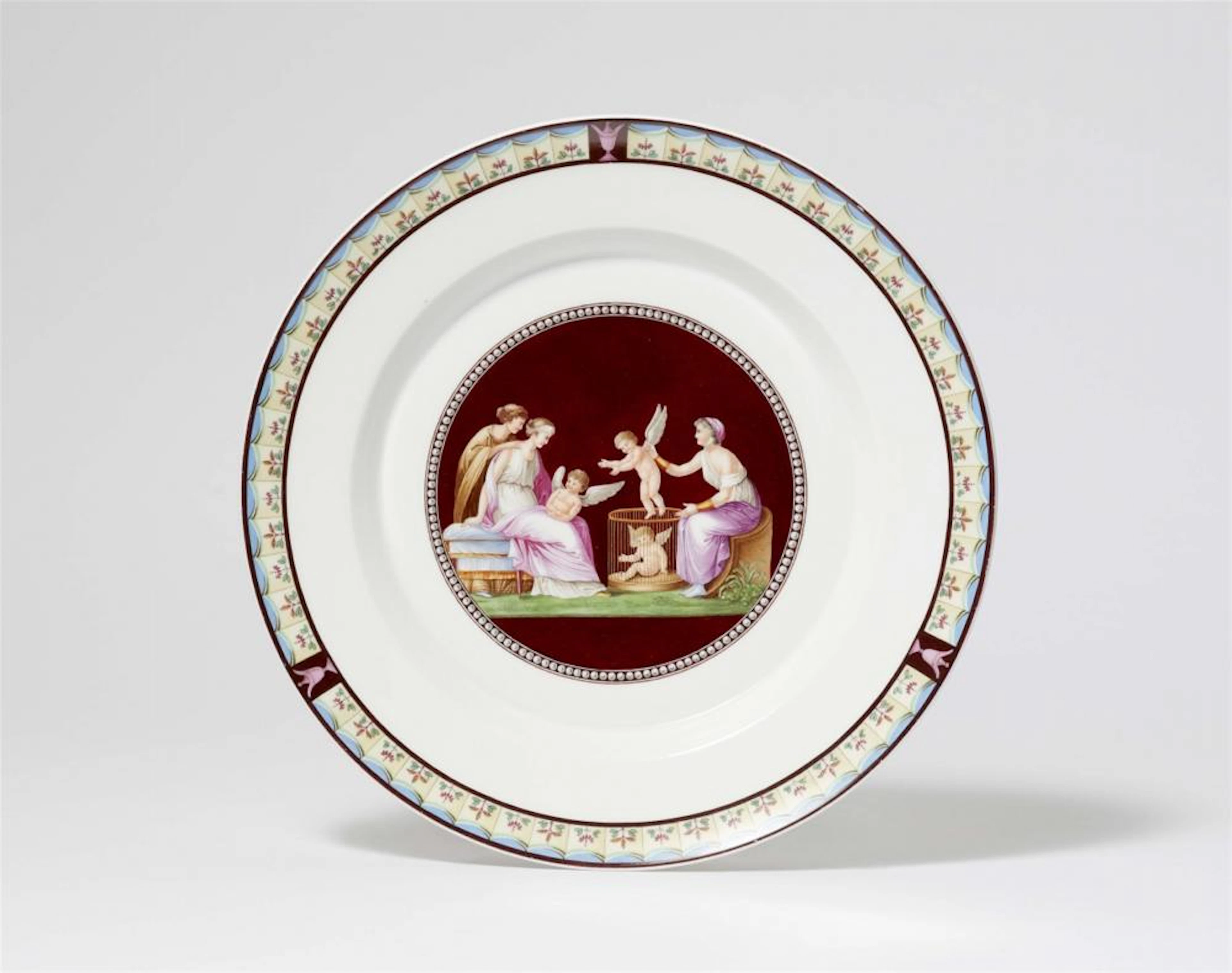 A Berlin KPM porcelain plate “Marchande de Cupidons“