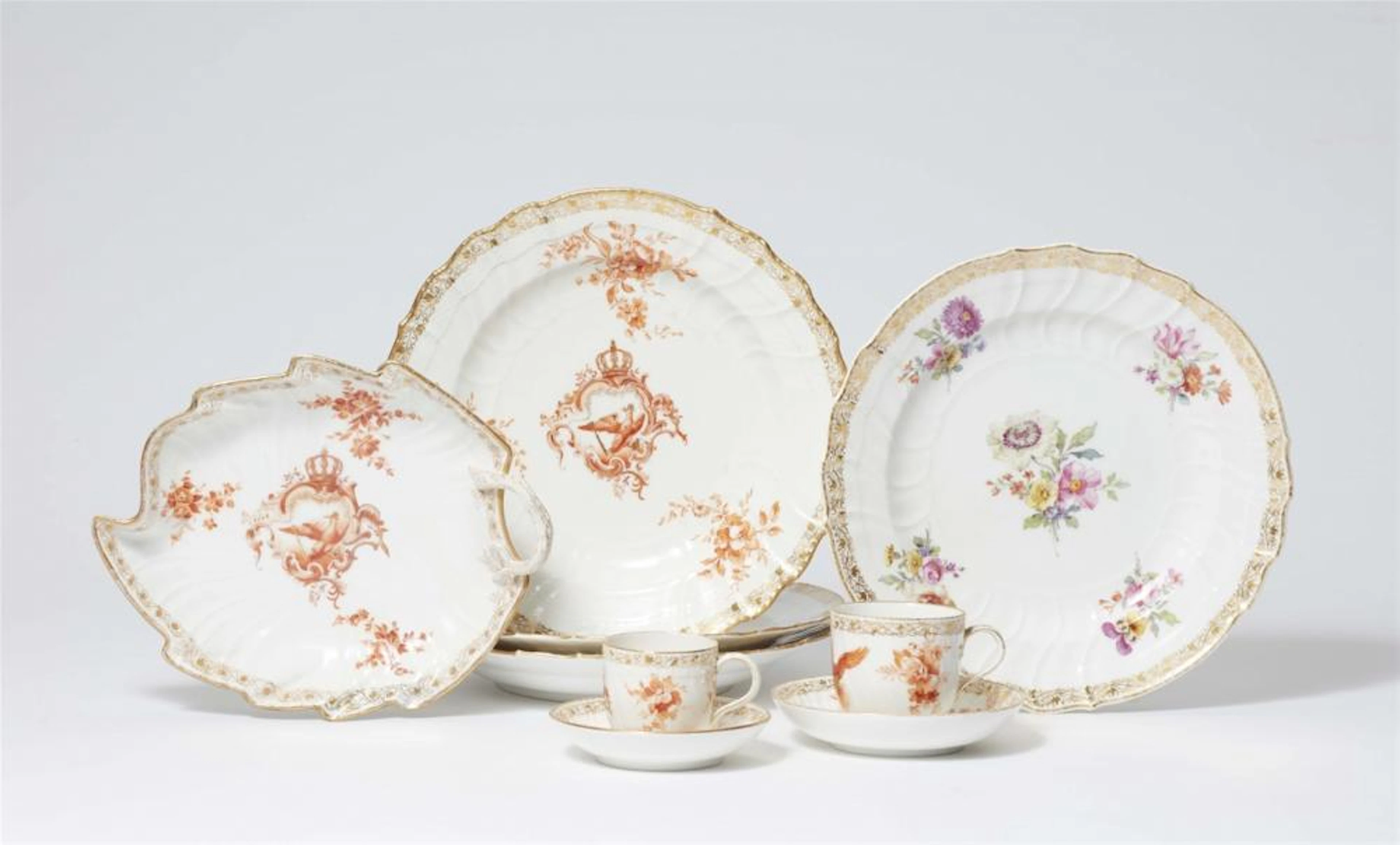 Seven items of Berlin KPM porcelain from imperial services