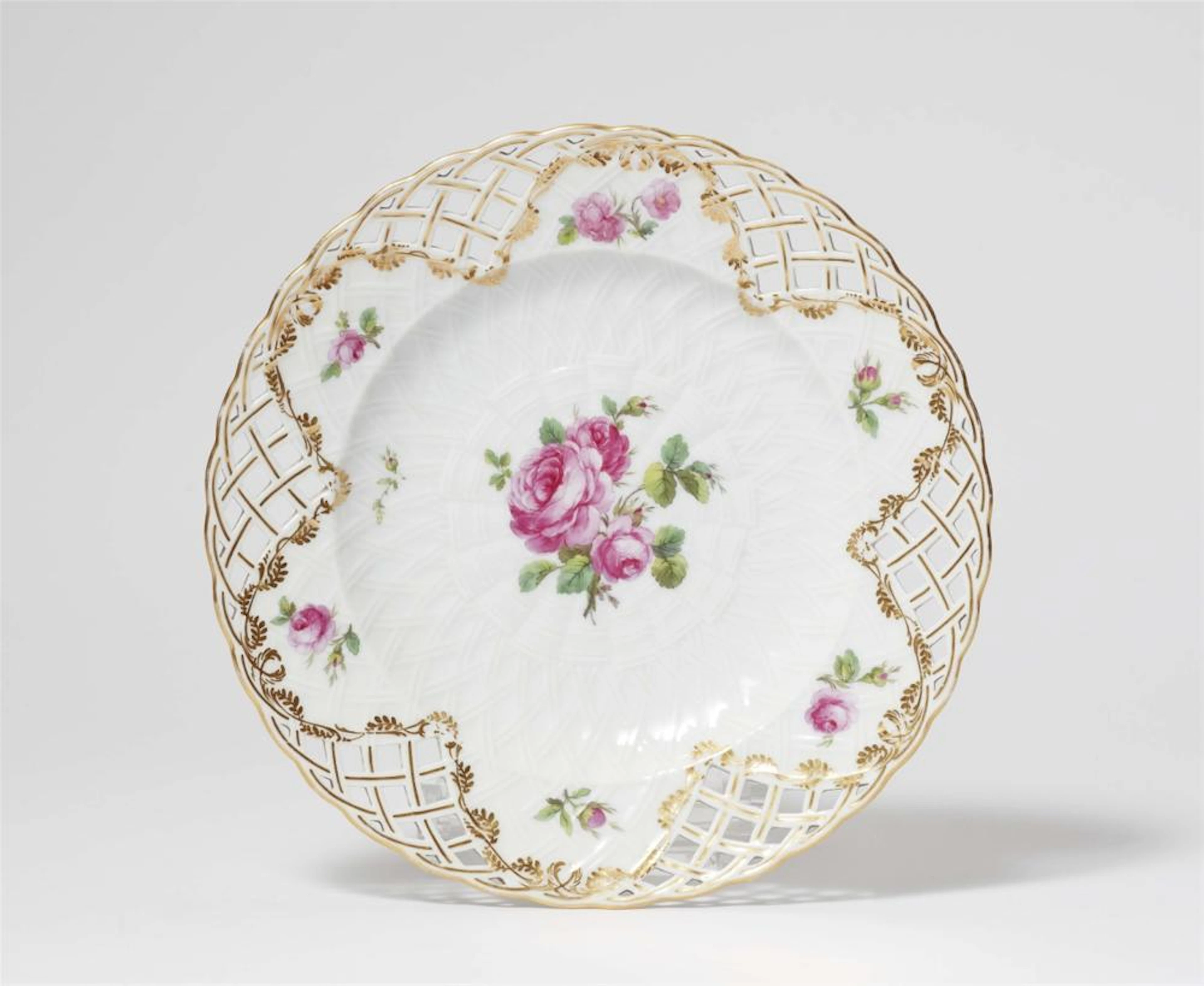 A Berlin KPM porcelain dessert plate from the service for Wilhemine of Prussia