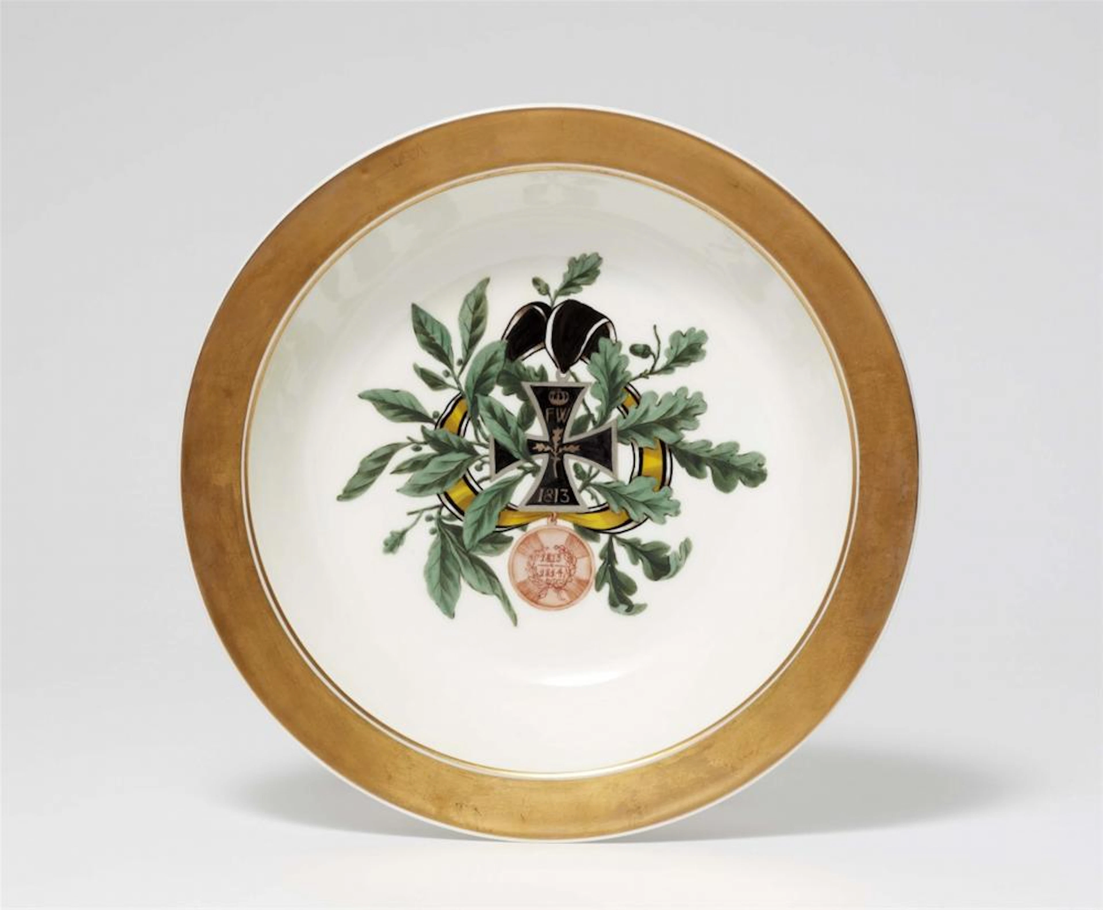 A Berlin KPM porcelain dish from the general's service for Prince Ludwig of Hessen-Homburg