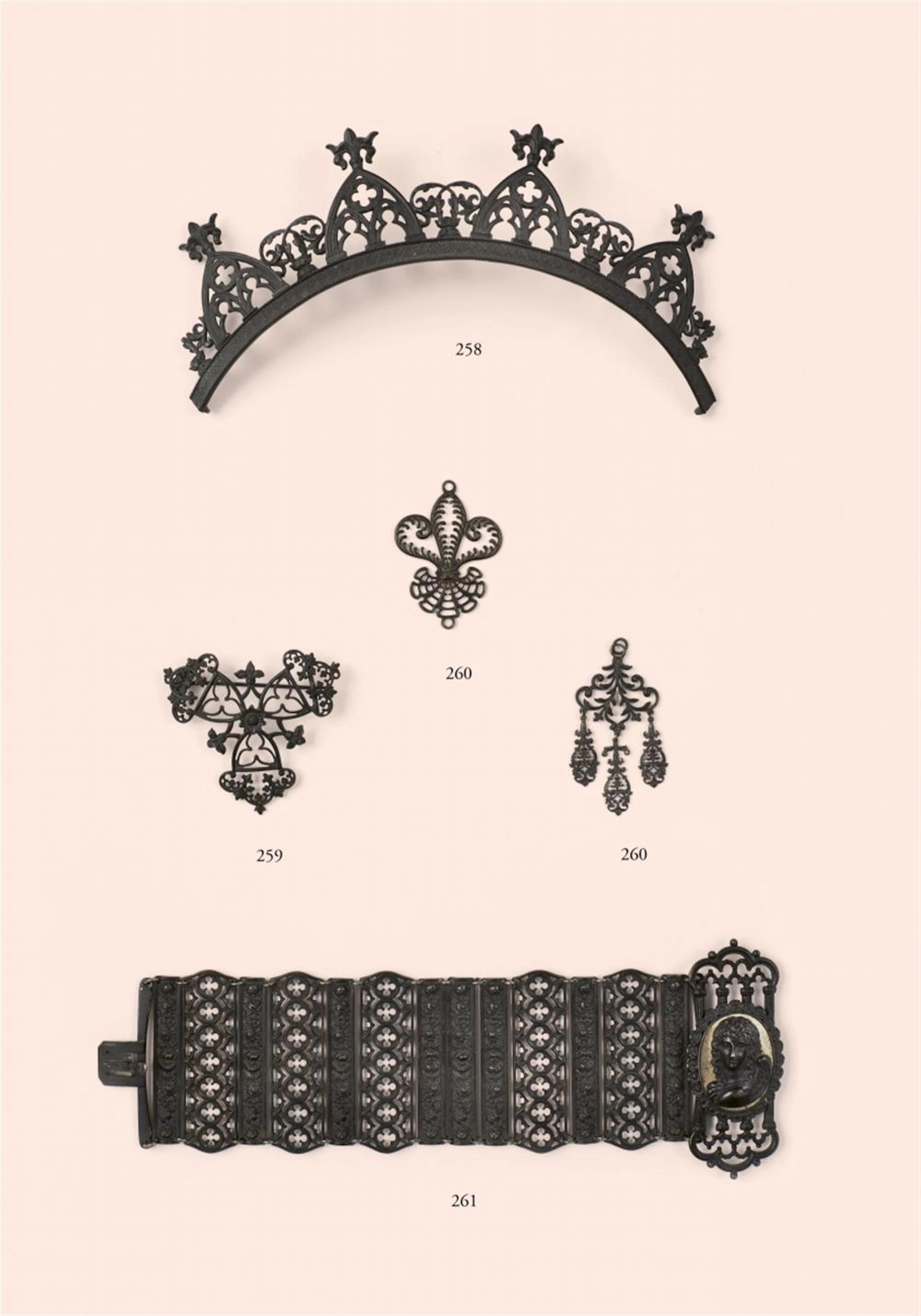 A Gothic Revival cast iron diadem