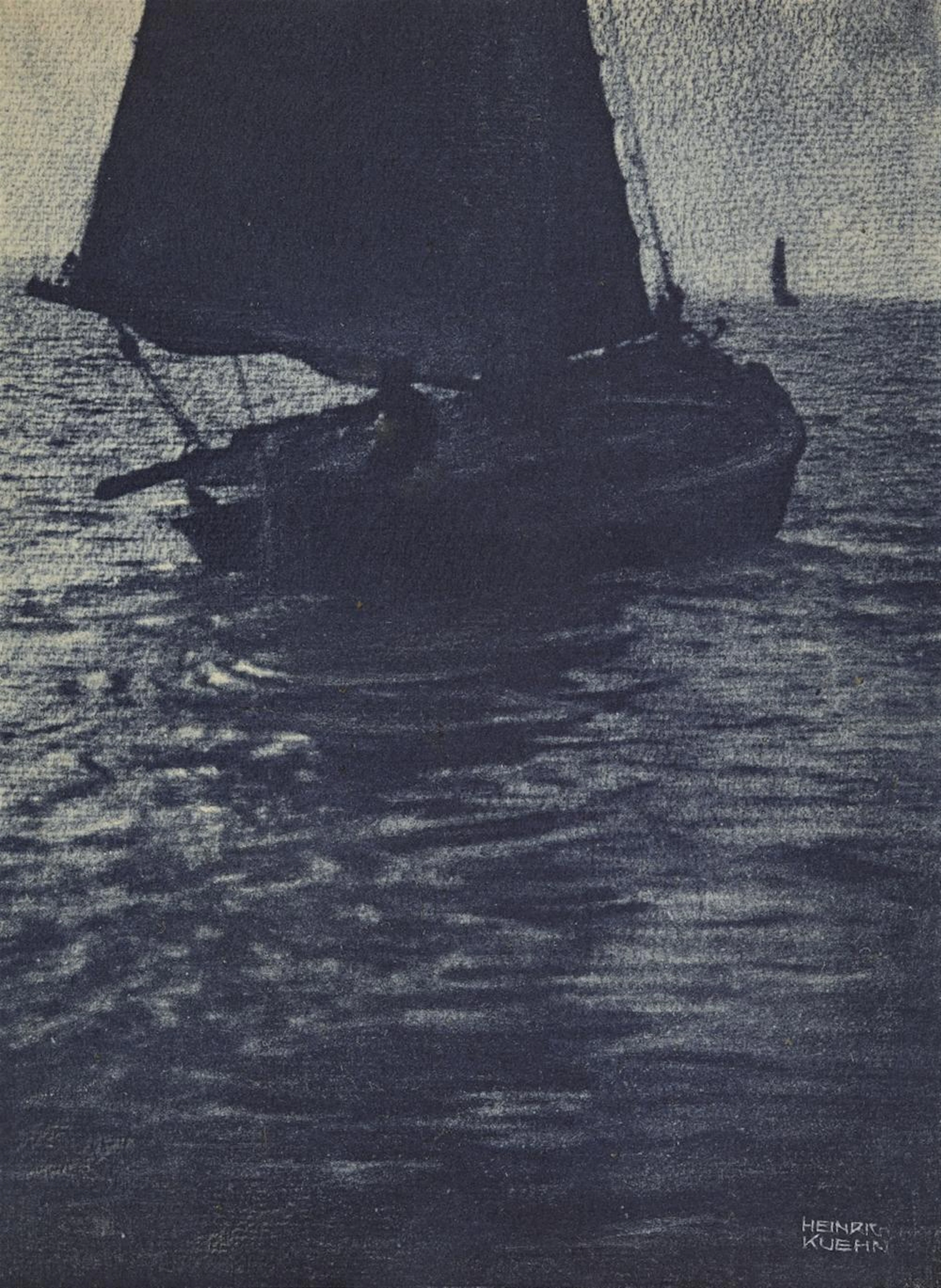 Heinrich Kühn, Auslaufendes Segelboot, Probably 1897