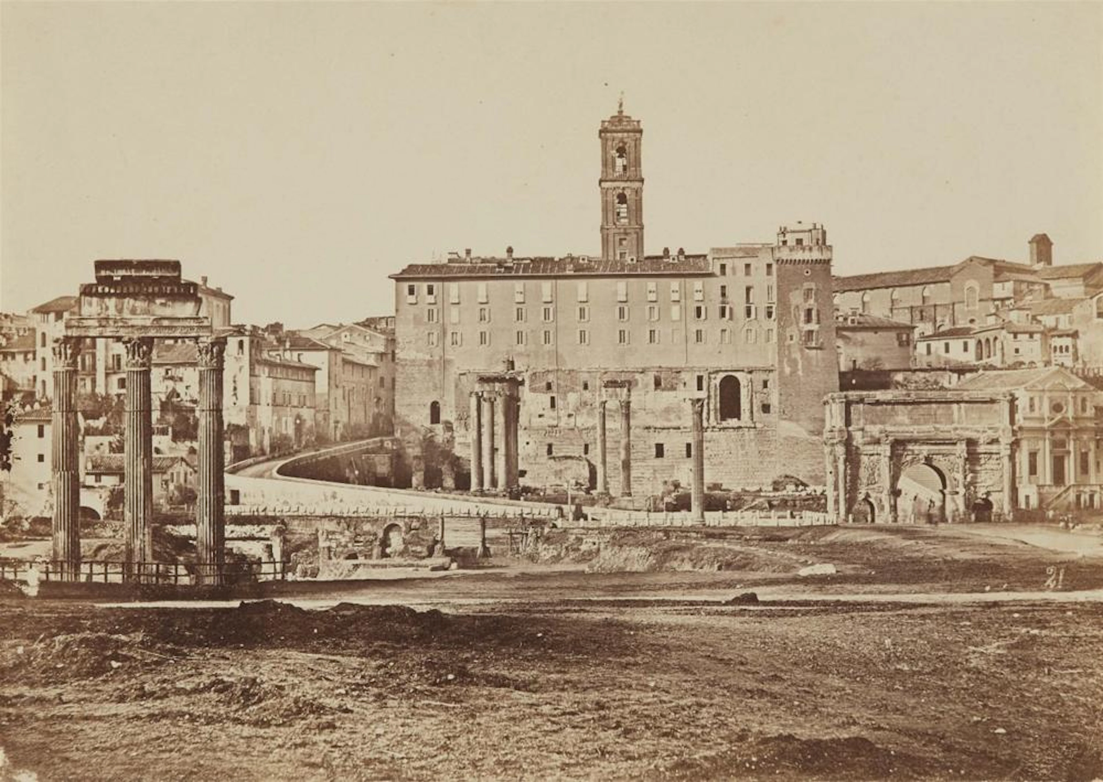 James Anderson, Roman Forum, View to the Capitol, 1850 - 1852