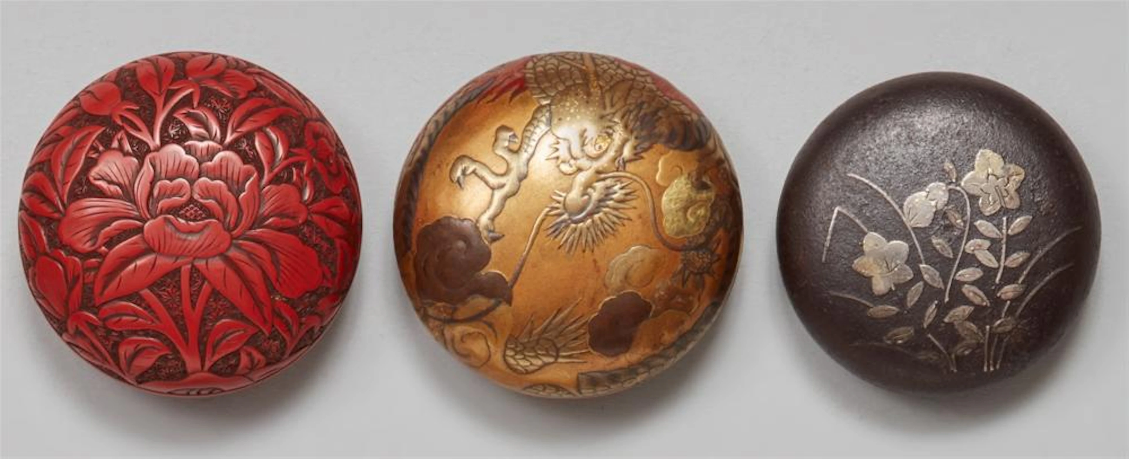 Three manju netsuke. 19th century