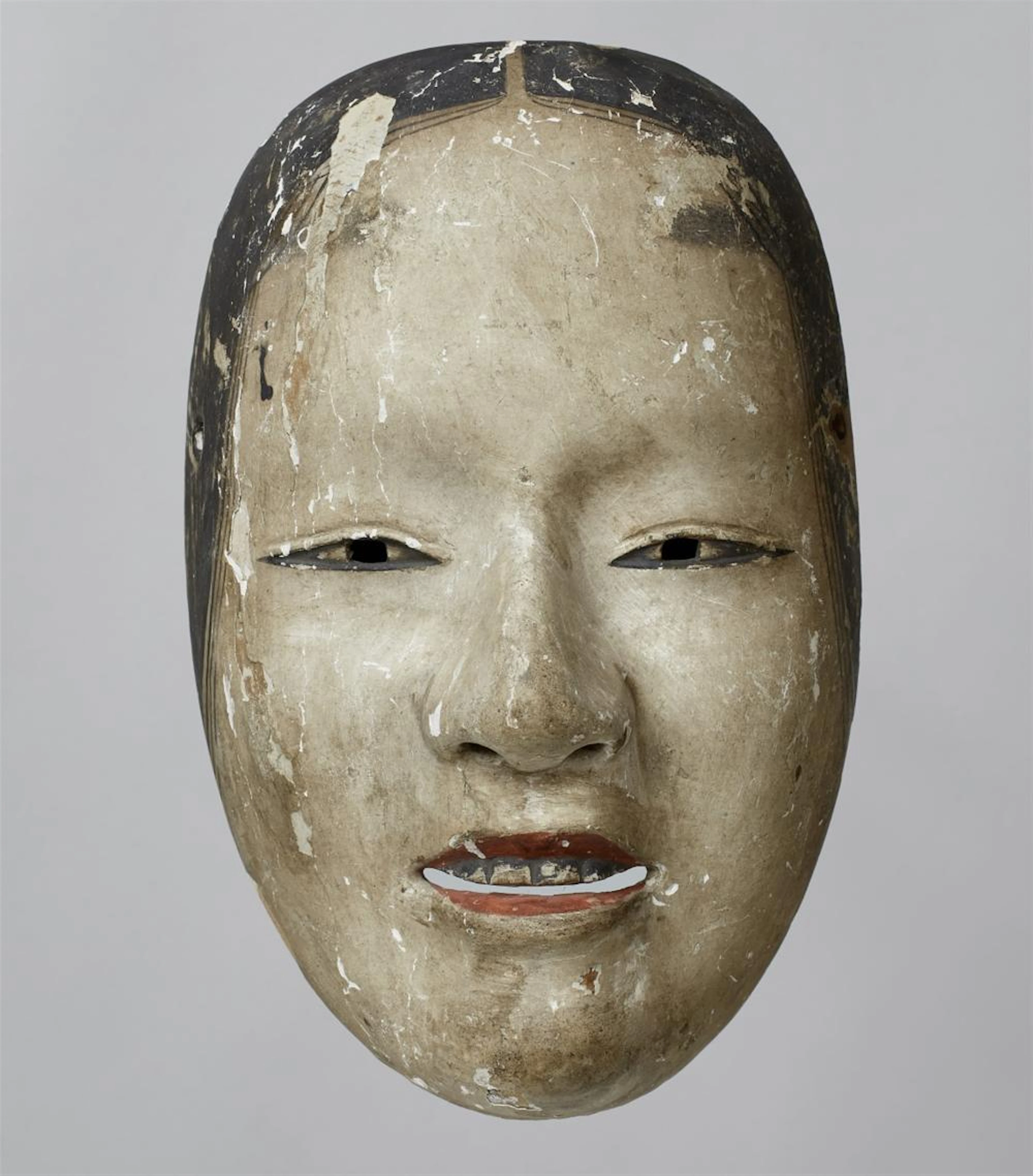 A painted wood no mask of Zo-onna type, Edo period