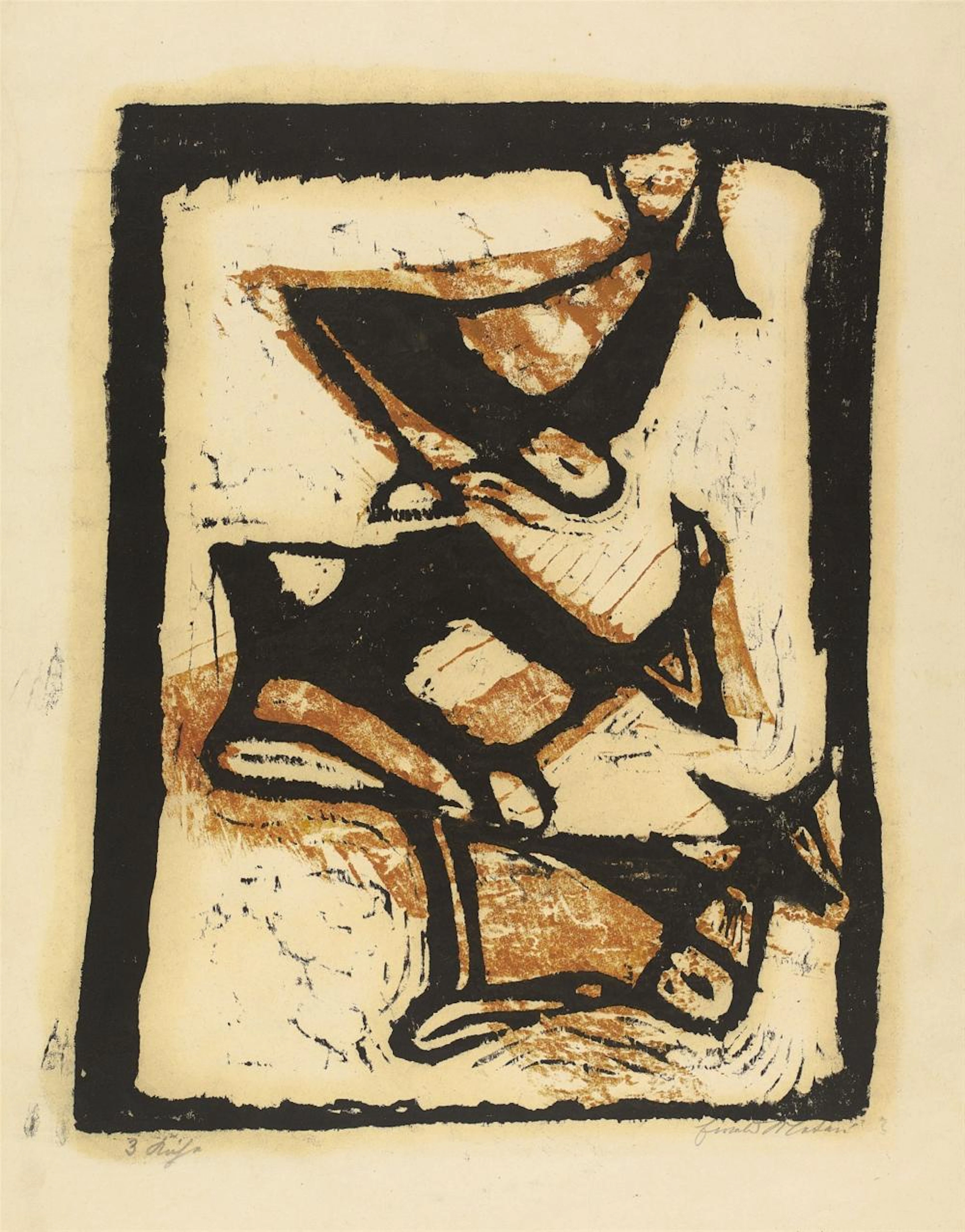 Ewald Mataré, Drei Kühe (übereinander), 1951/1952