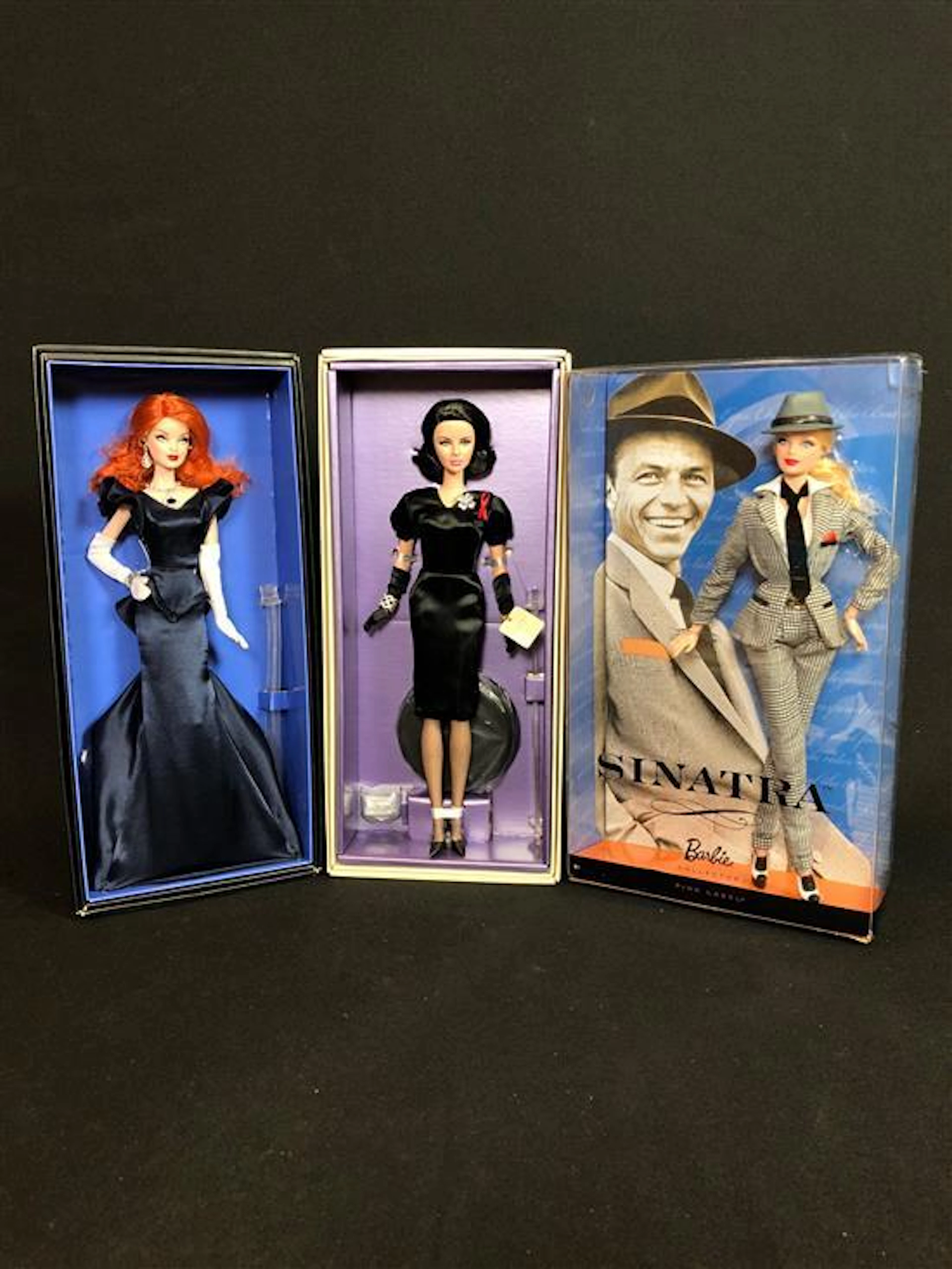 (3) BOXED DOLLS FROM THE BARBIE COLLECTION - GOLD LABEL ELIZABETH TAYLOR "VIOLET EYES", GOLD LABEL "HOPE DIAMOND" AND PINK LABEL "S...