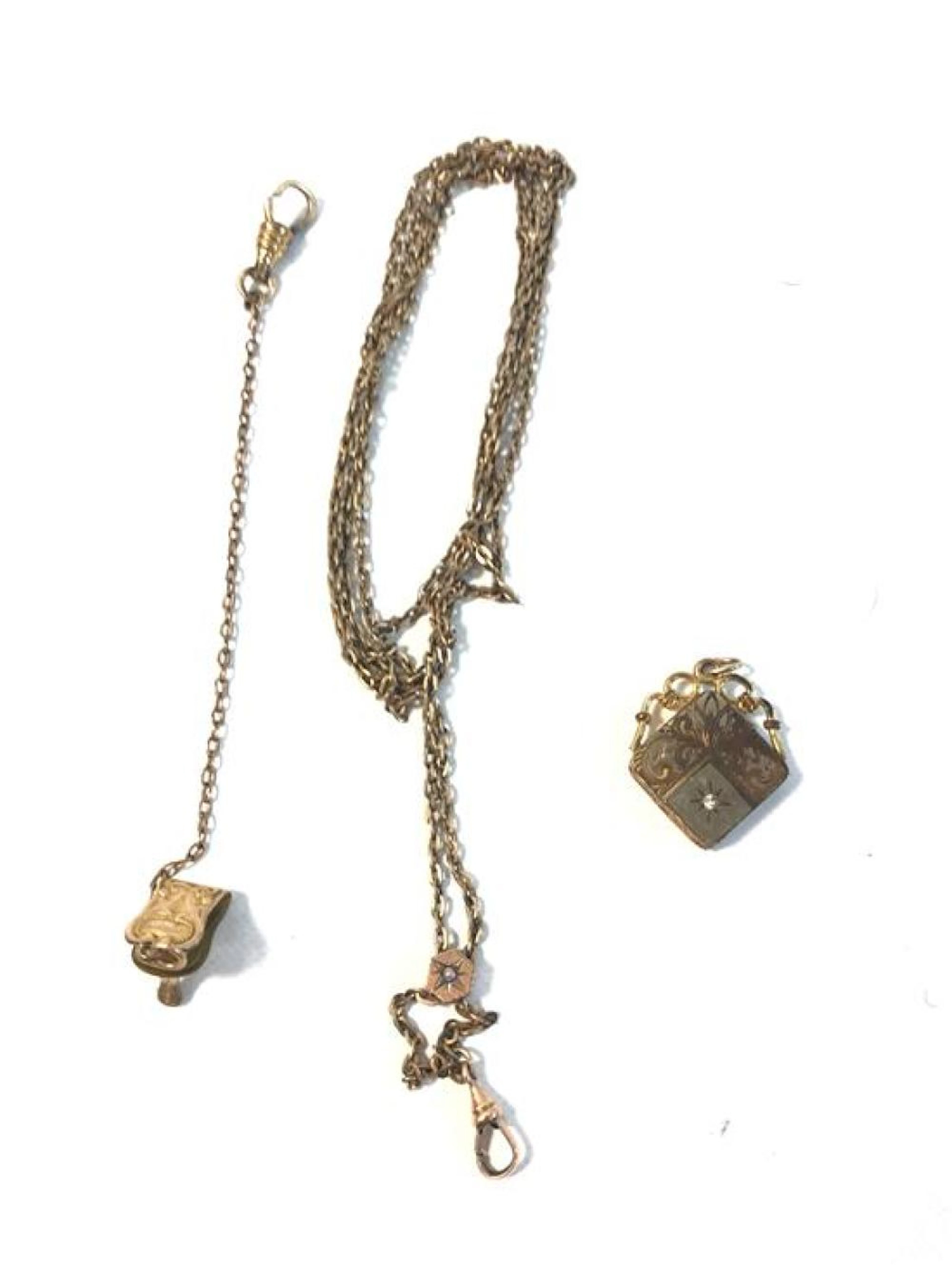 ANTIQUE TO VINTAGE WATCH FOBS AND CHAINS
