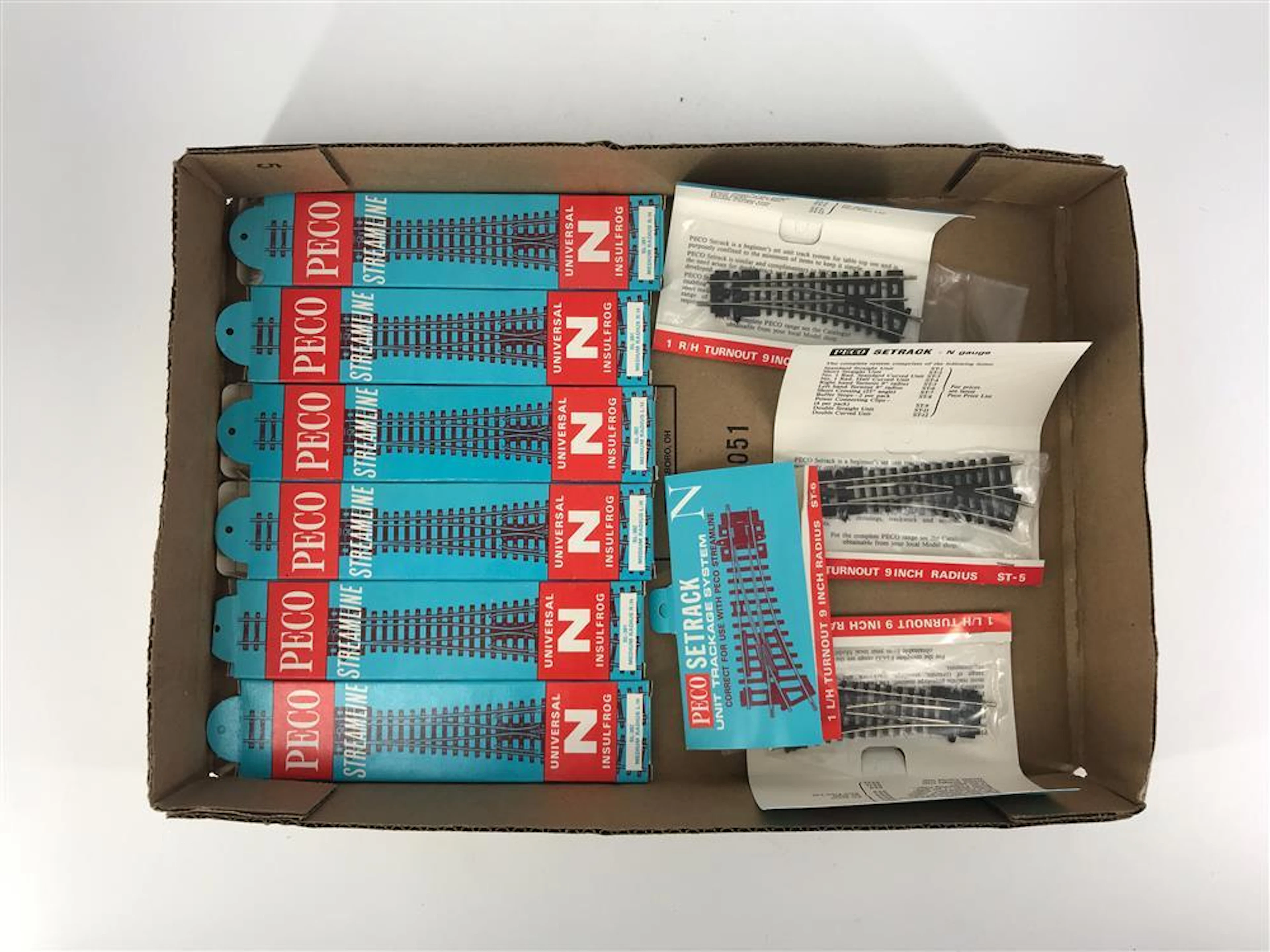 BOX LOT 6 N SCALE TURNOUTS