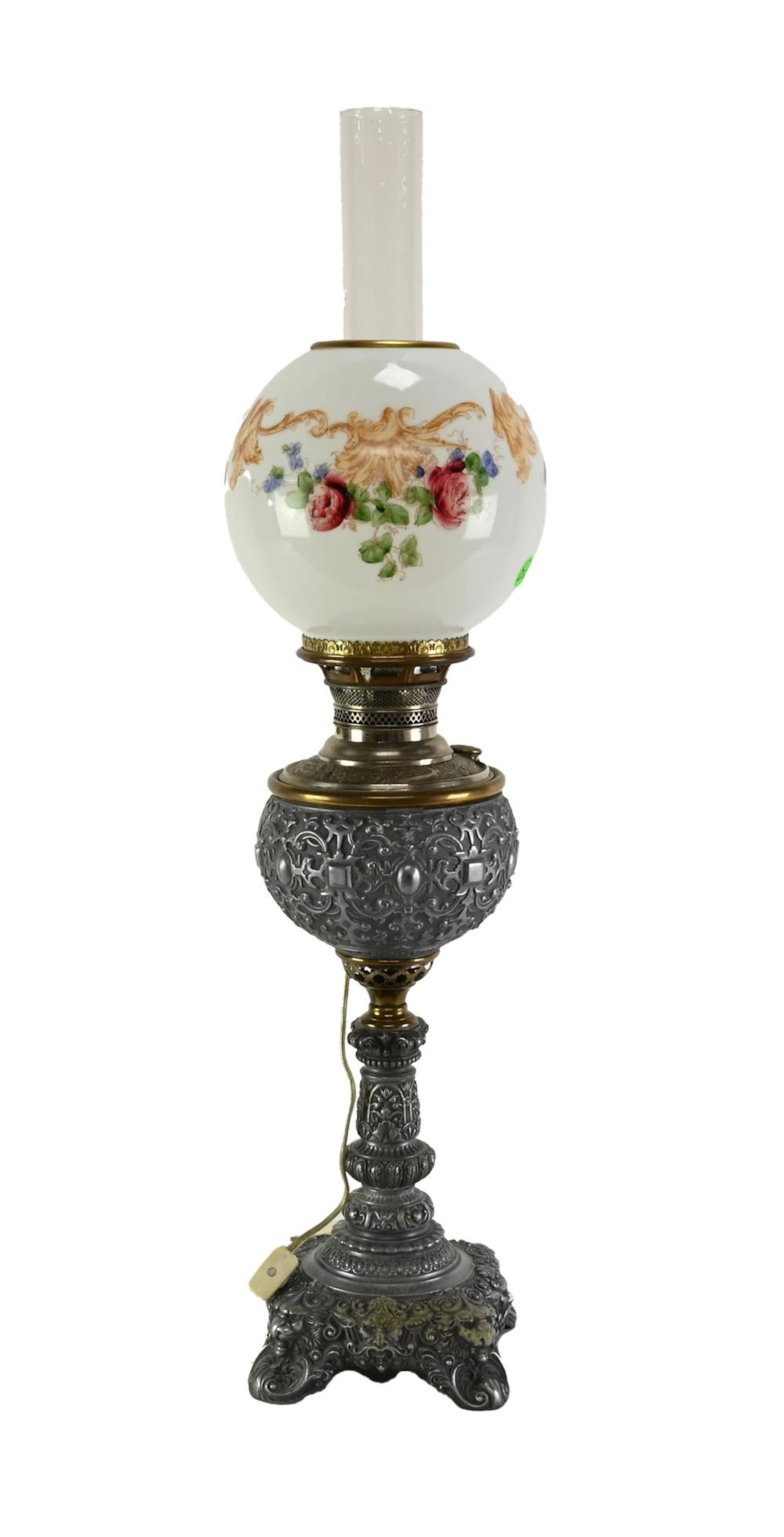 Victorian Banquet Oil Lamp Ball Shade