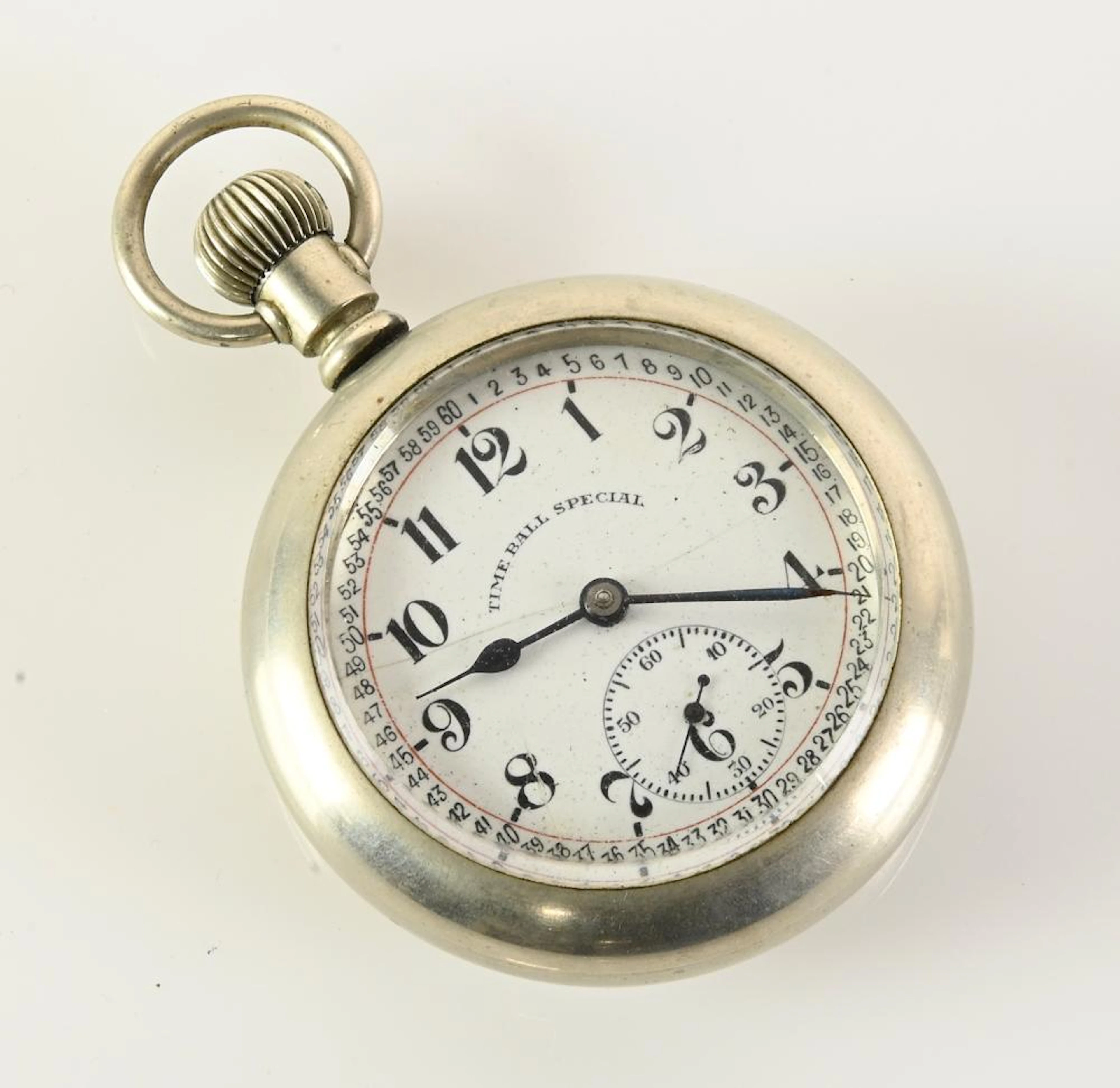 Rare Time Ball Special 21 Jewels Pocket Watch