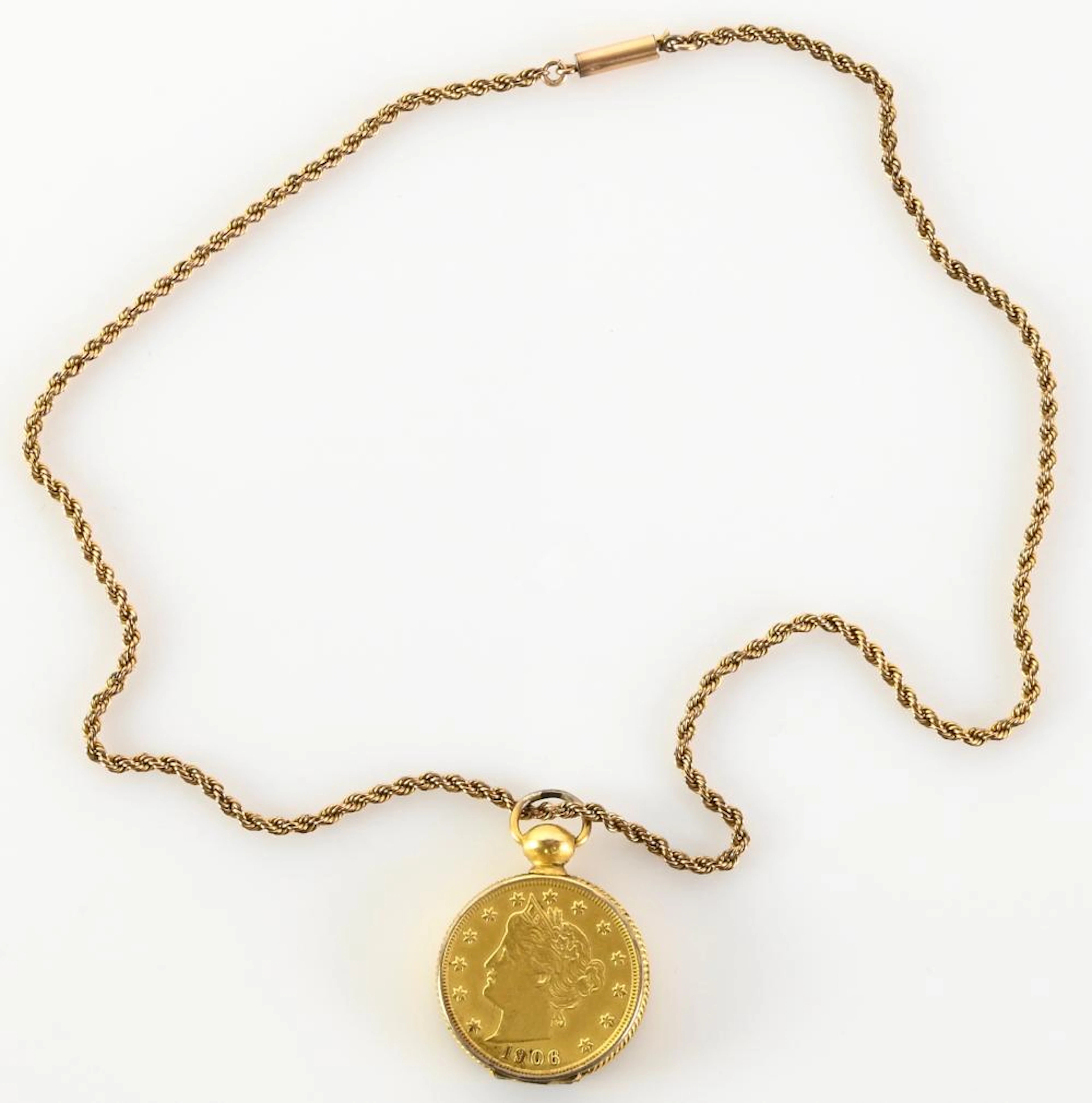 Vintage Jewelry Coin Locket Necklace