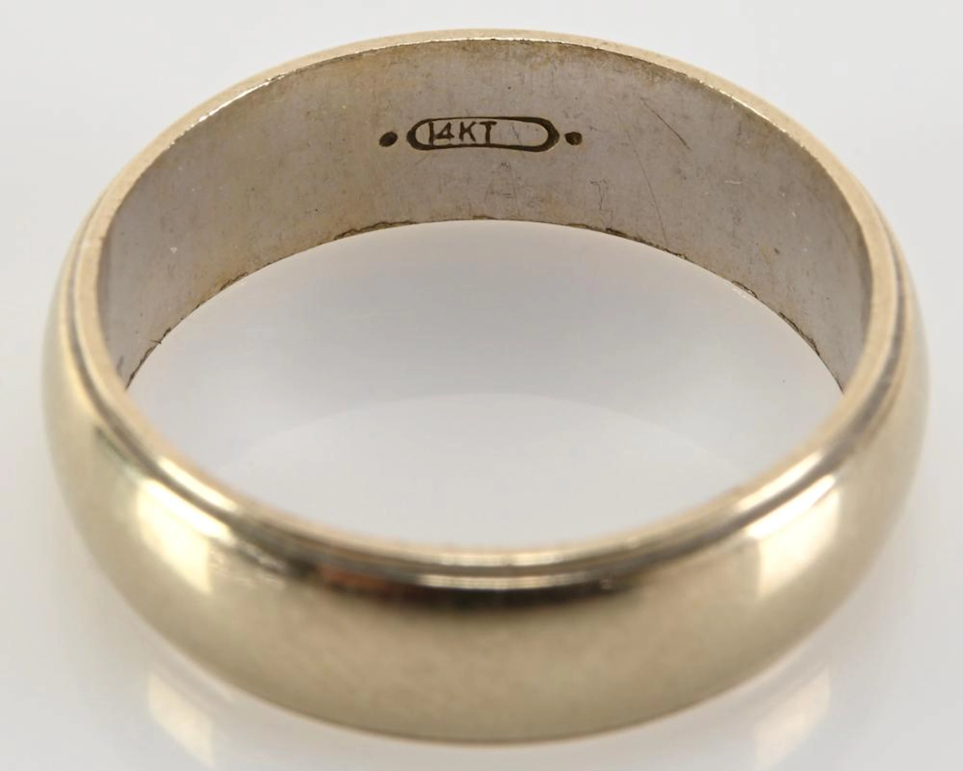 Vintage 14K White Gold Designer Jewelry Wedding Band Ring