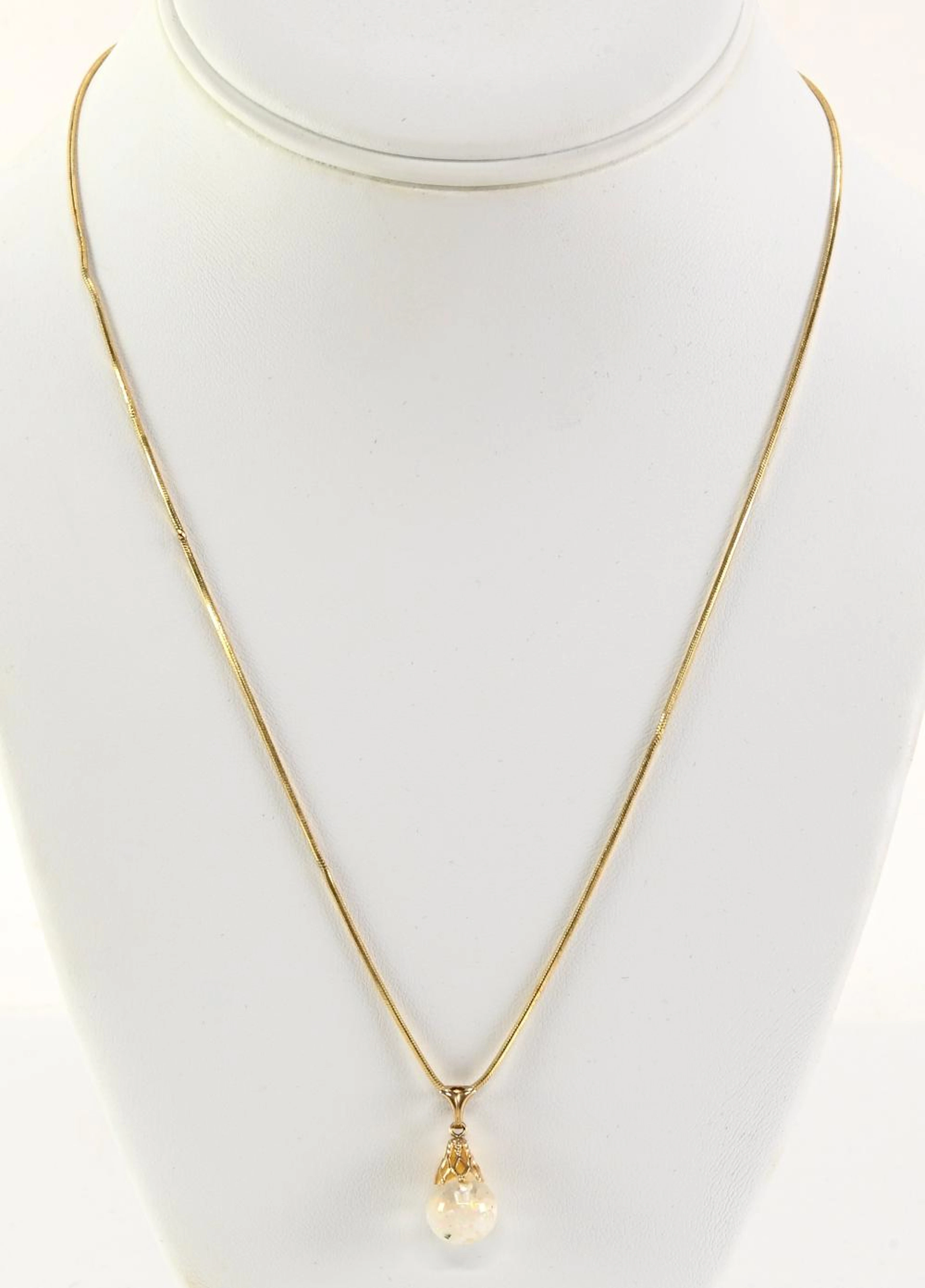 Vintage 18K Gold Designer Jewelry Necklace 14K Pendant