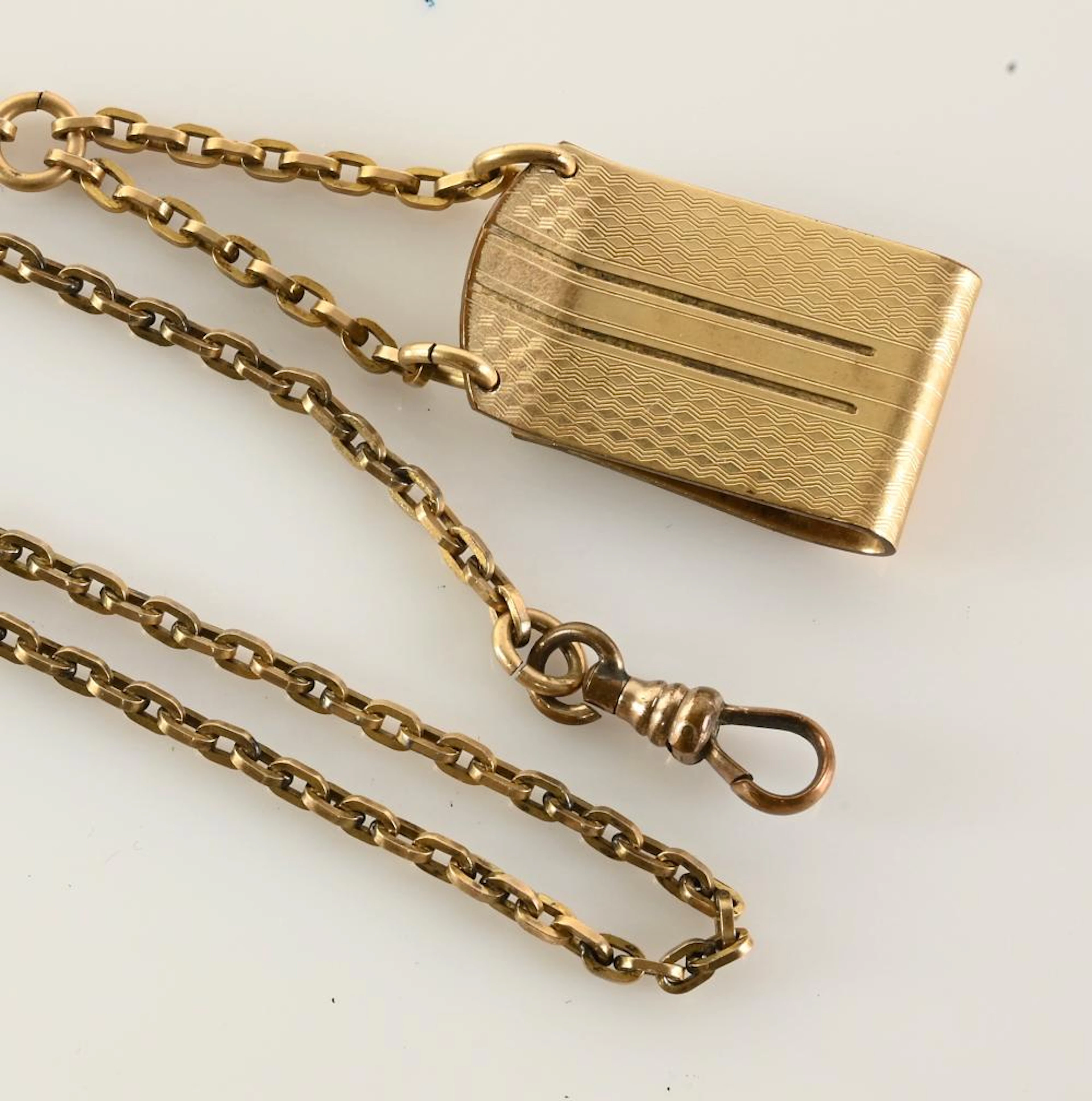 Vintage Anson Pocket Watch Chain Belt Clip