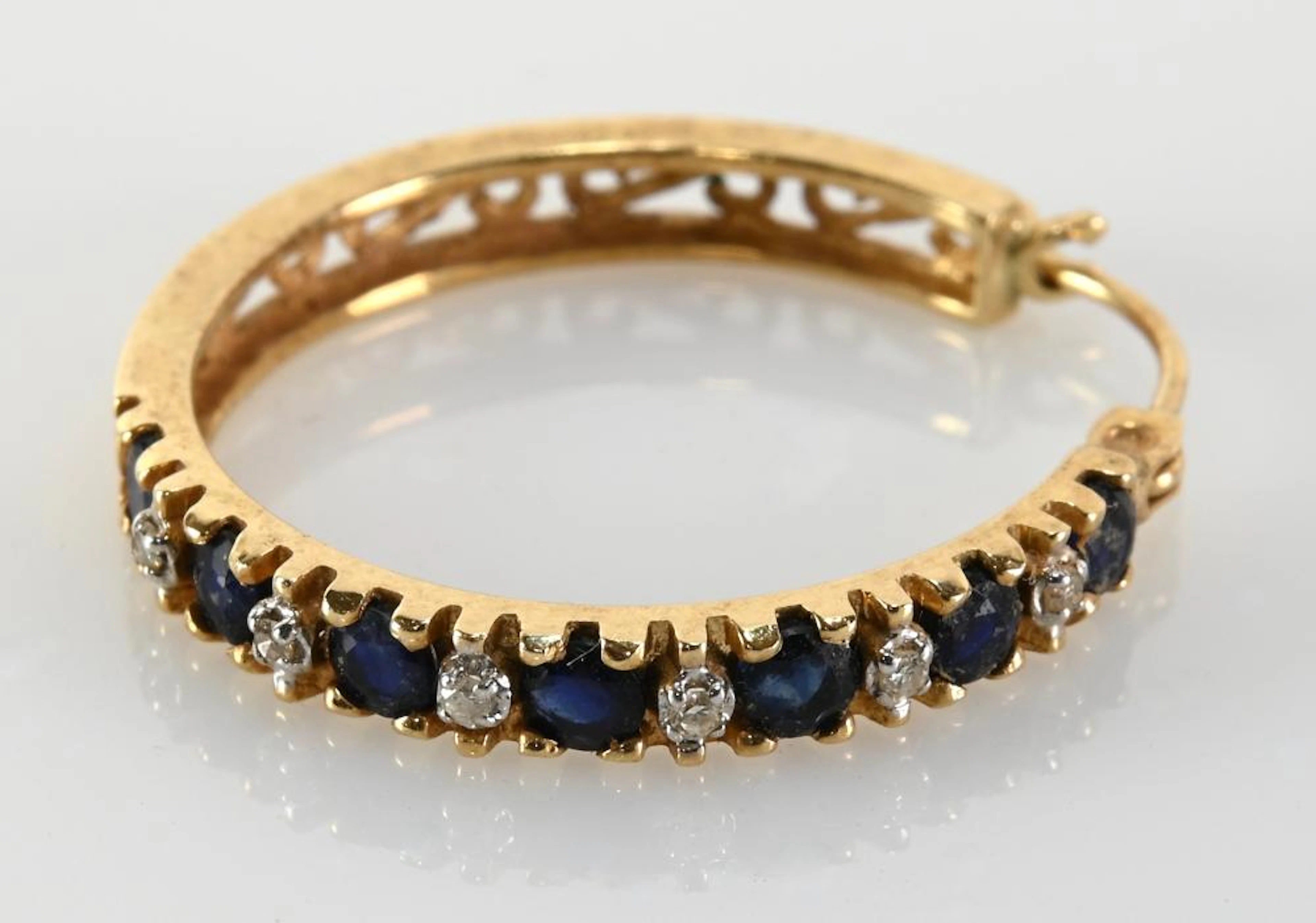 Vintage 14K Gold Gemstone Jewelry Single Earring