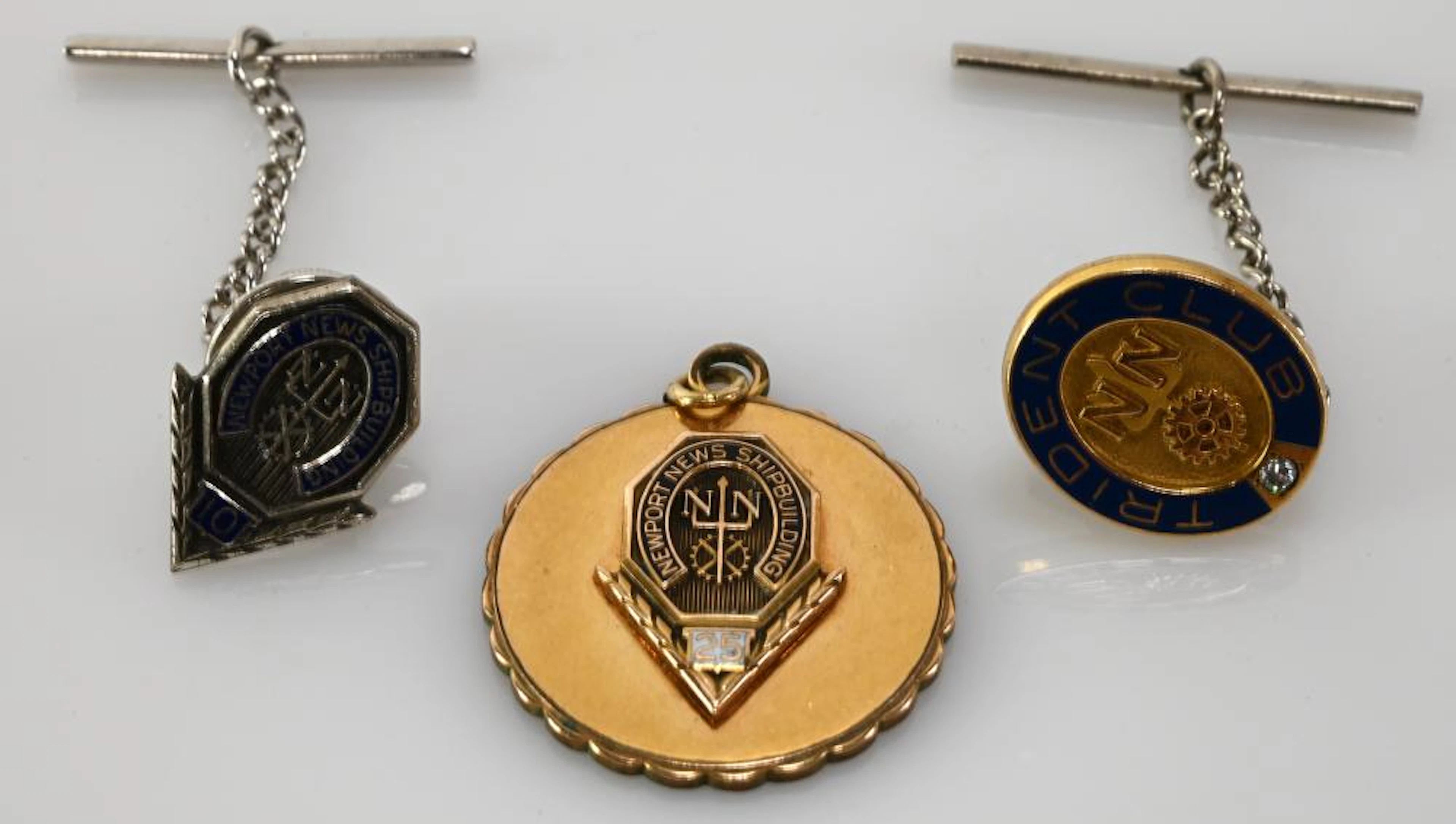 Vintage Newport News Shipbuilding Award Pins