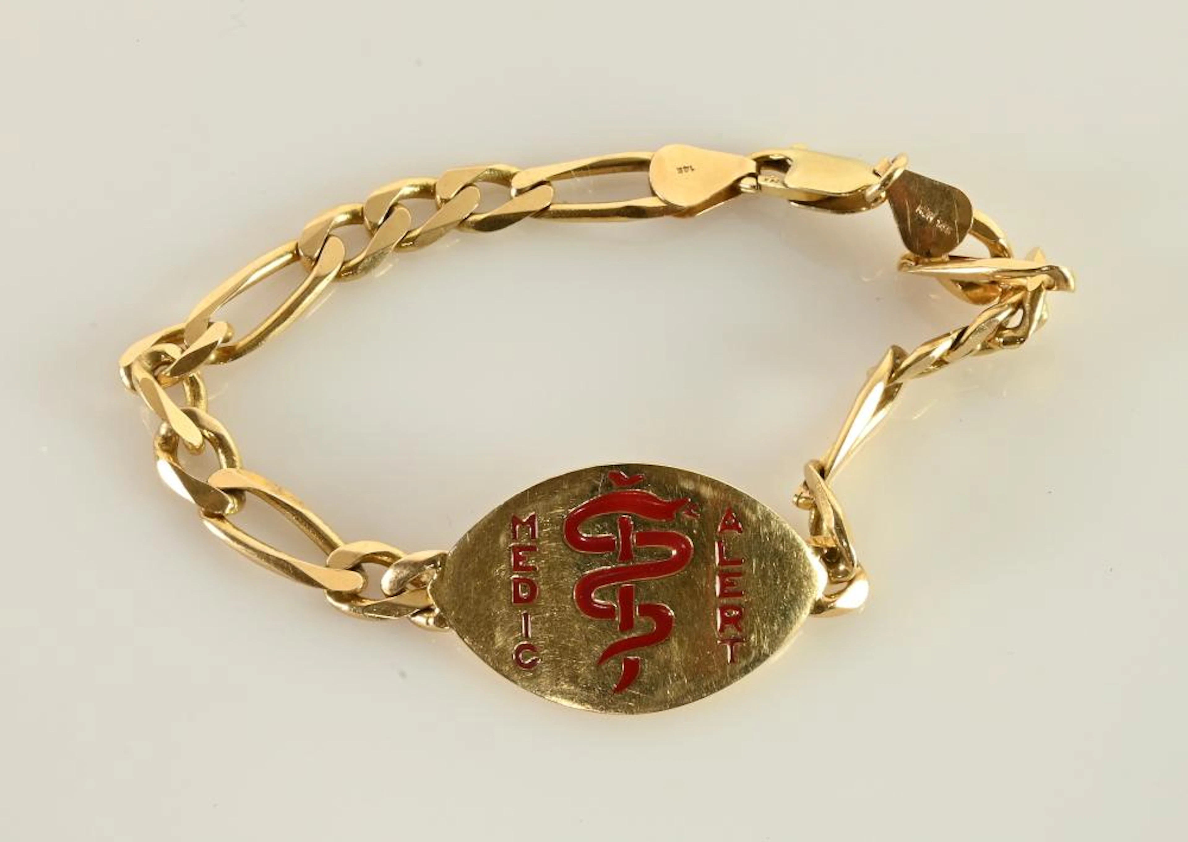 Vintage 14K Gold Medic Alert Jewelry Bracelet