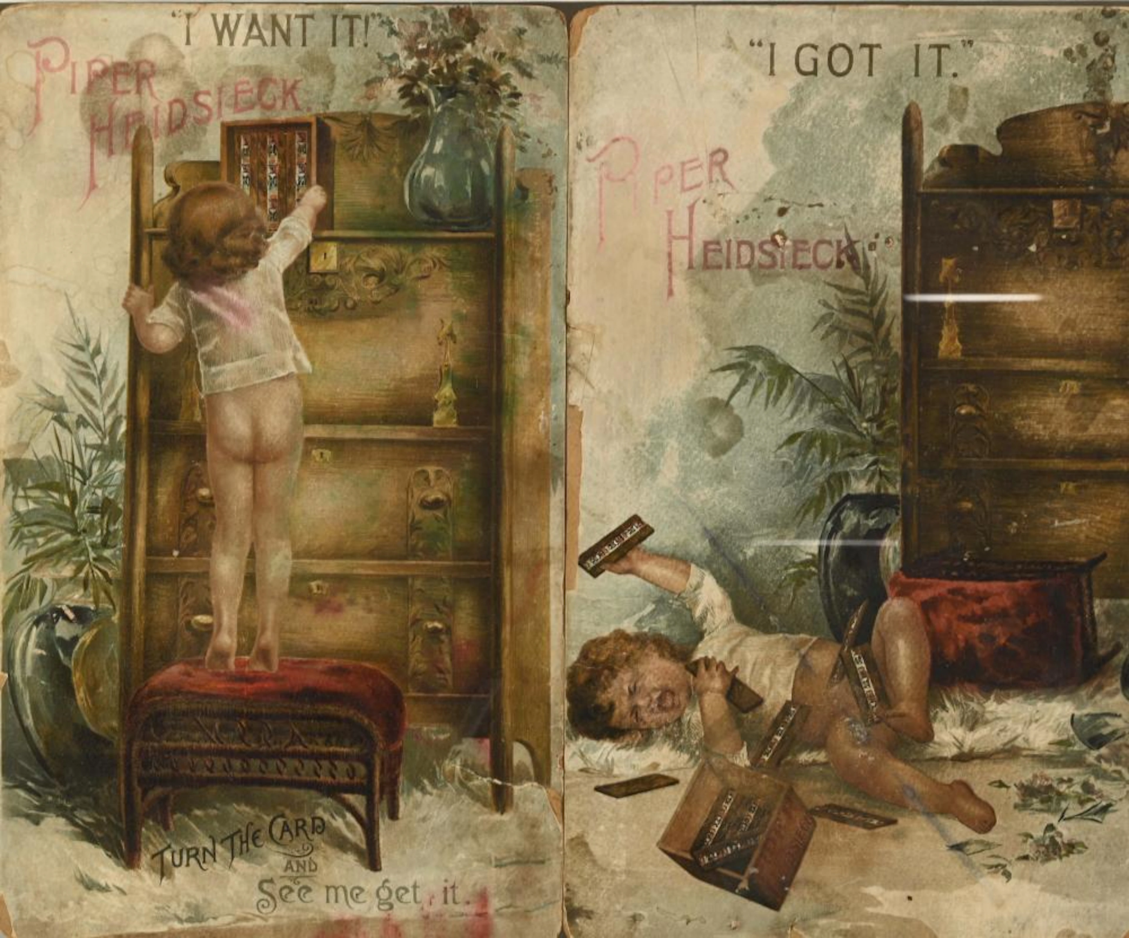 Piper Heidsieck Plug Tobacco Champagne Flavor Childs Poster Signs
