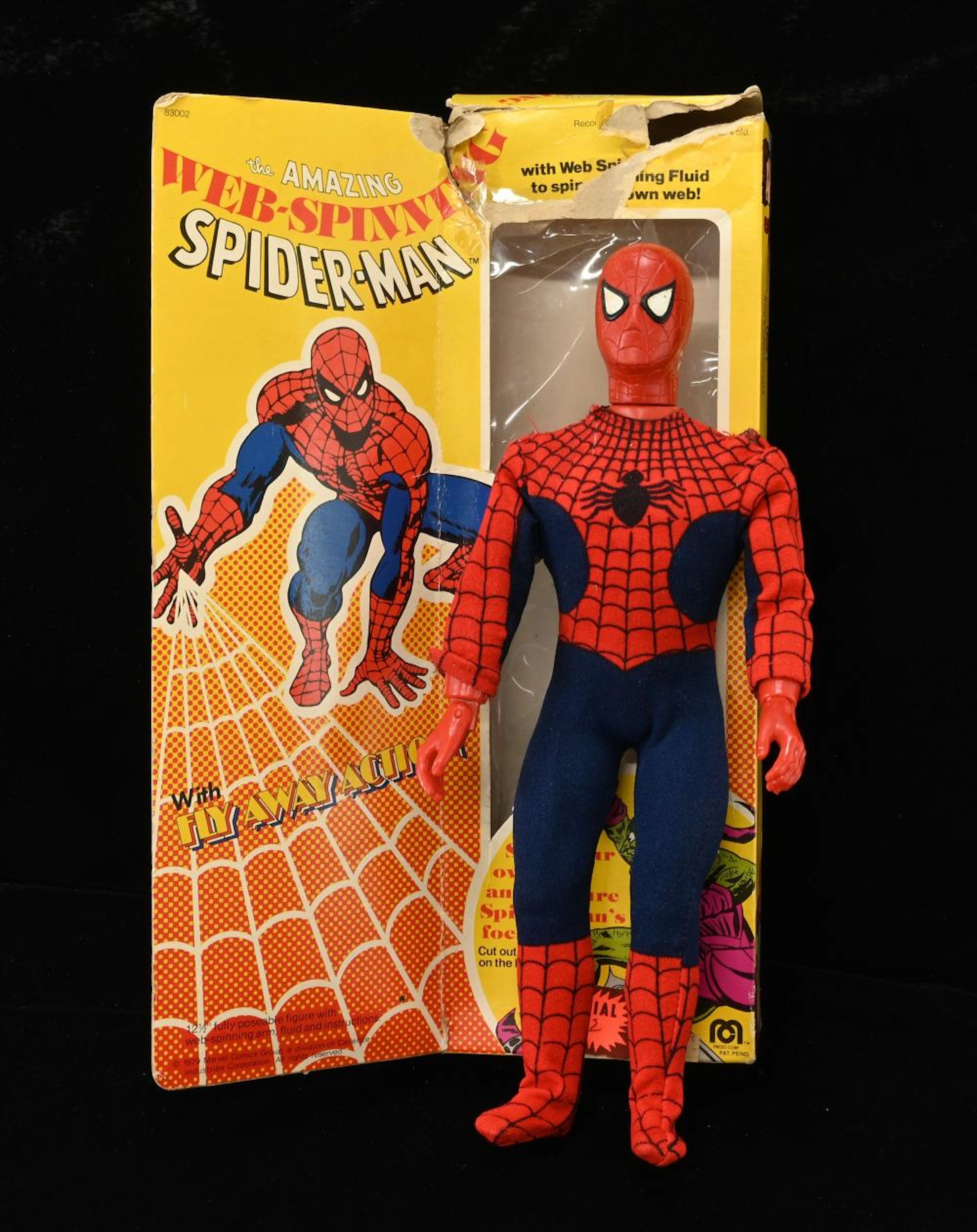1979 Web Spinning Spider Man Action Figure Toy by Mego Corp