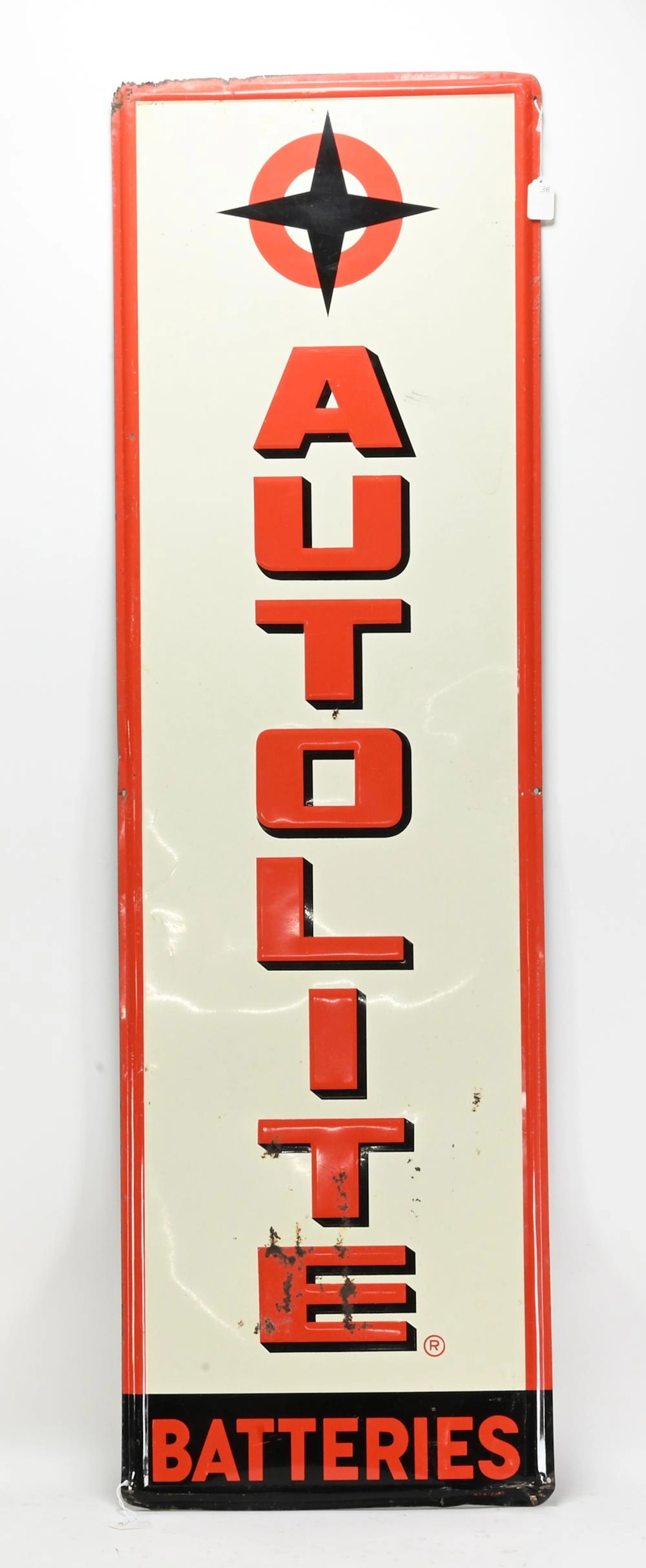 Vintage Autolite Batteries Service Station Vertical Bay Sig