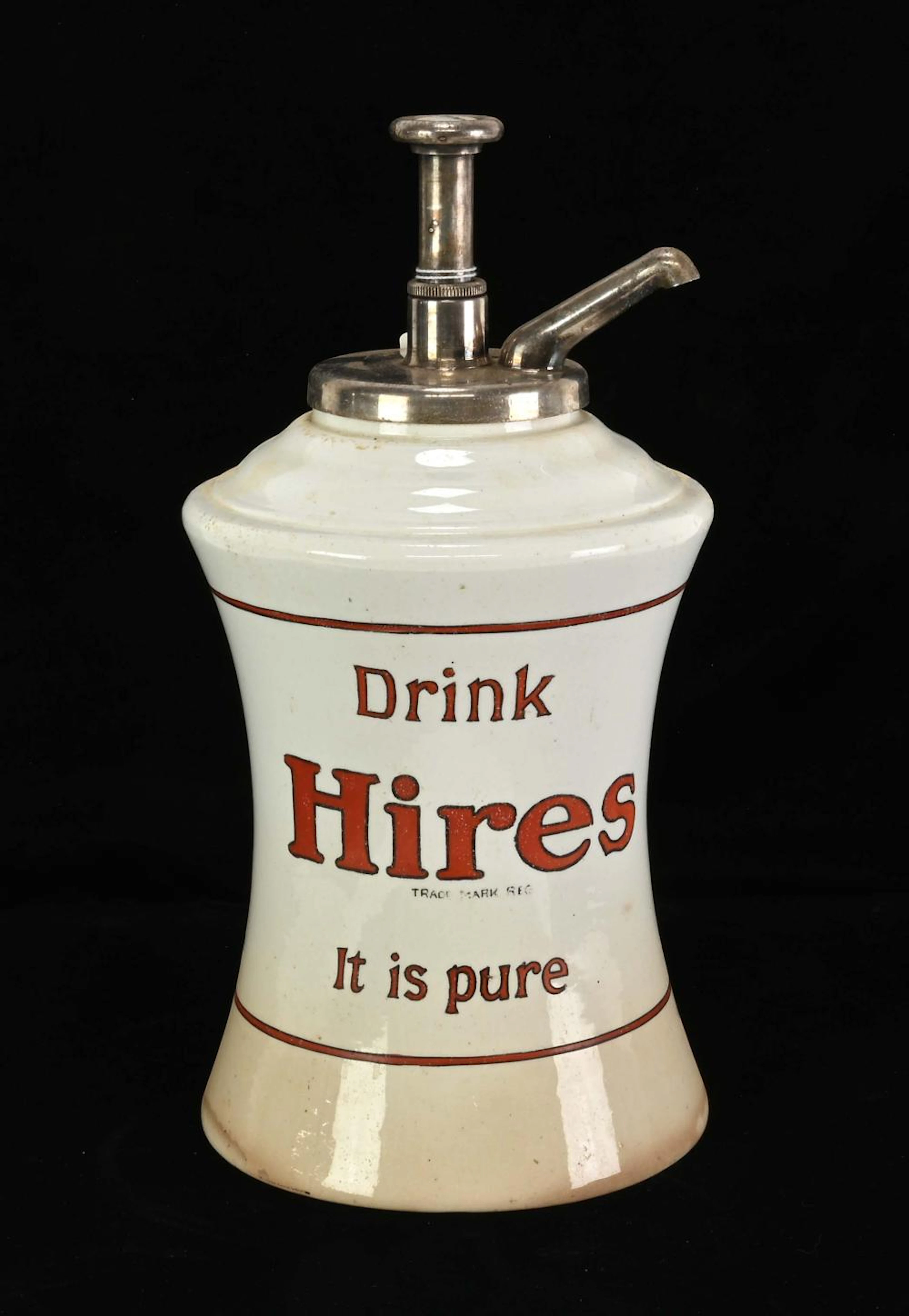 Antique Hires It Is Pure Soda Fountain Syrup Dispenser