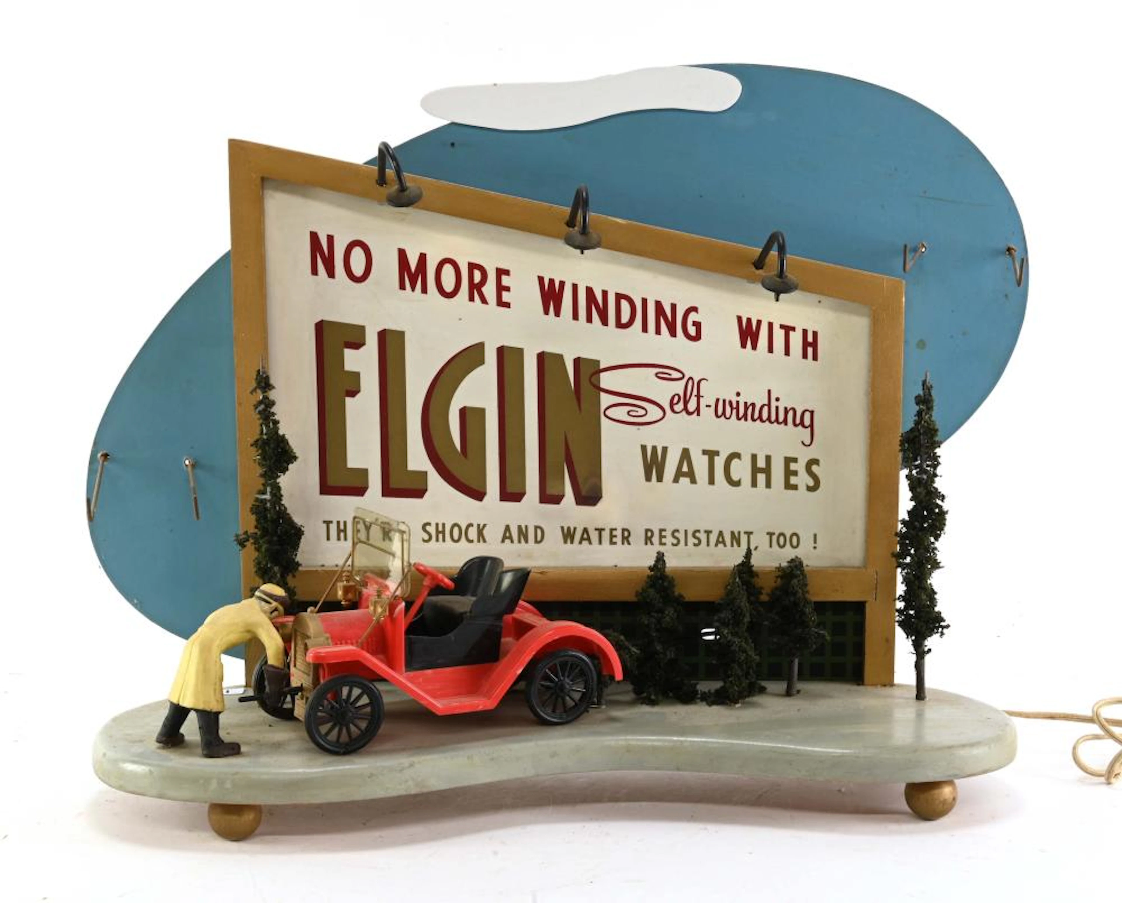 Elgin Self Winding Watches Highway Billboard Light Up Counter Sig