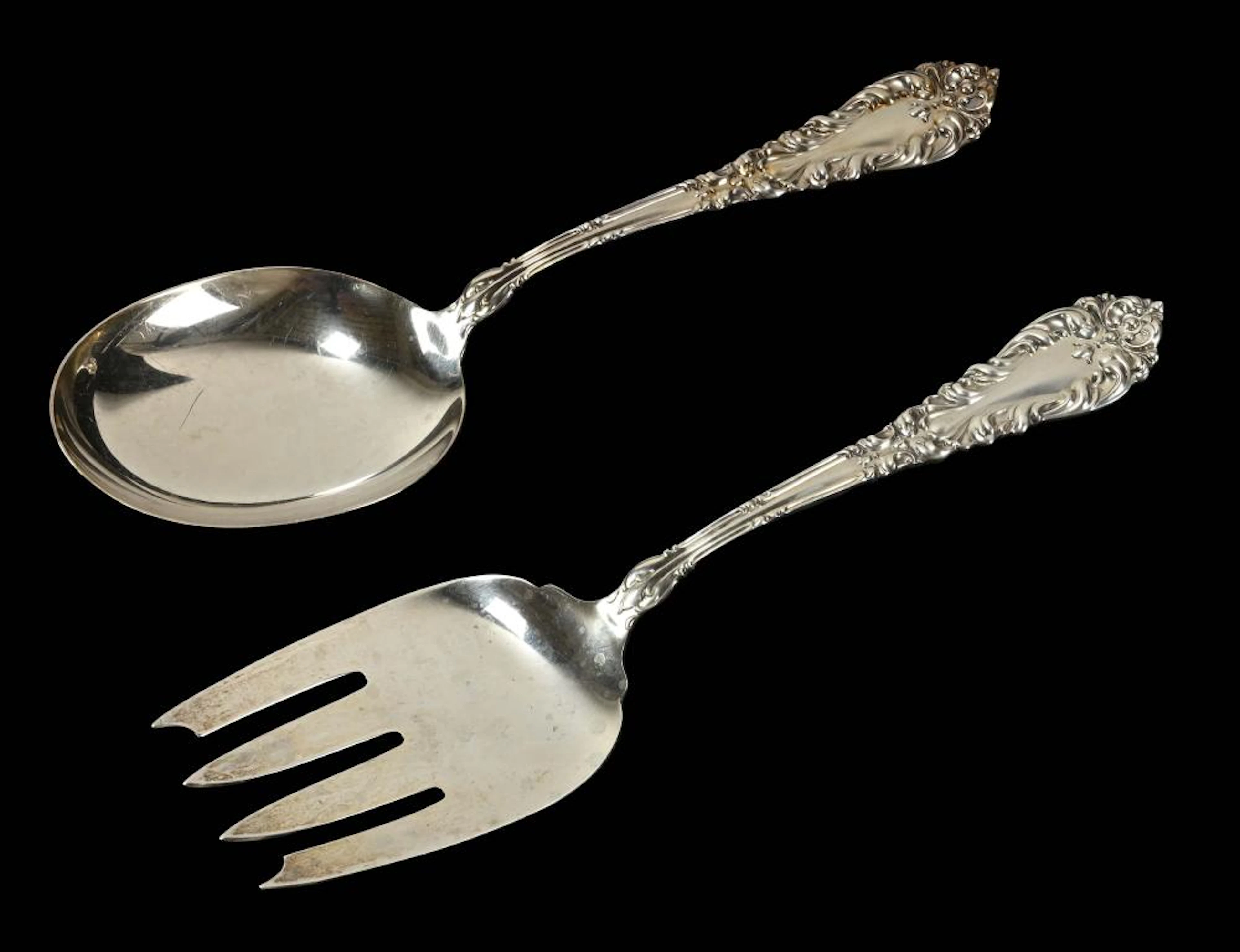 Amston Sterling Silver Athene Crescendo Serving Spoon Fork