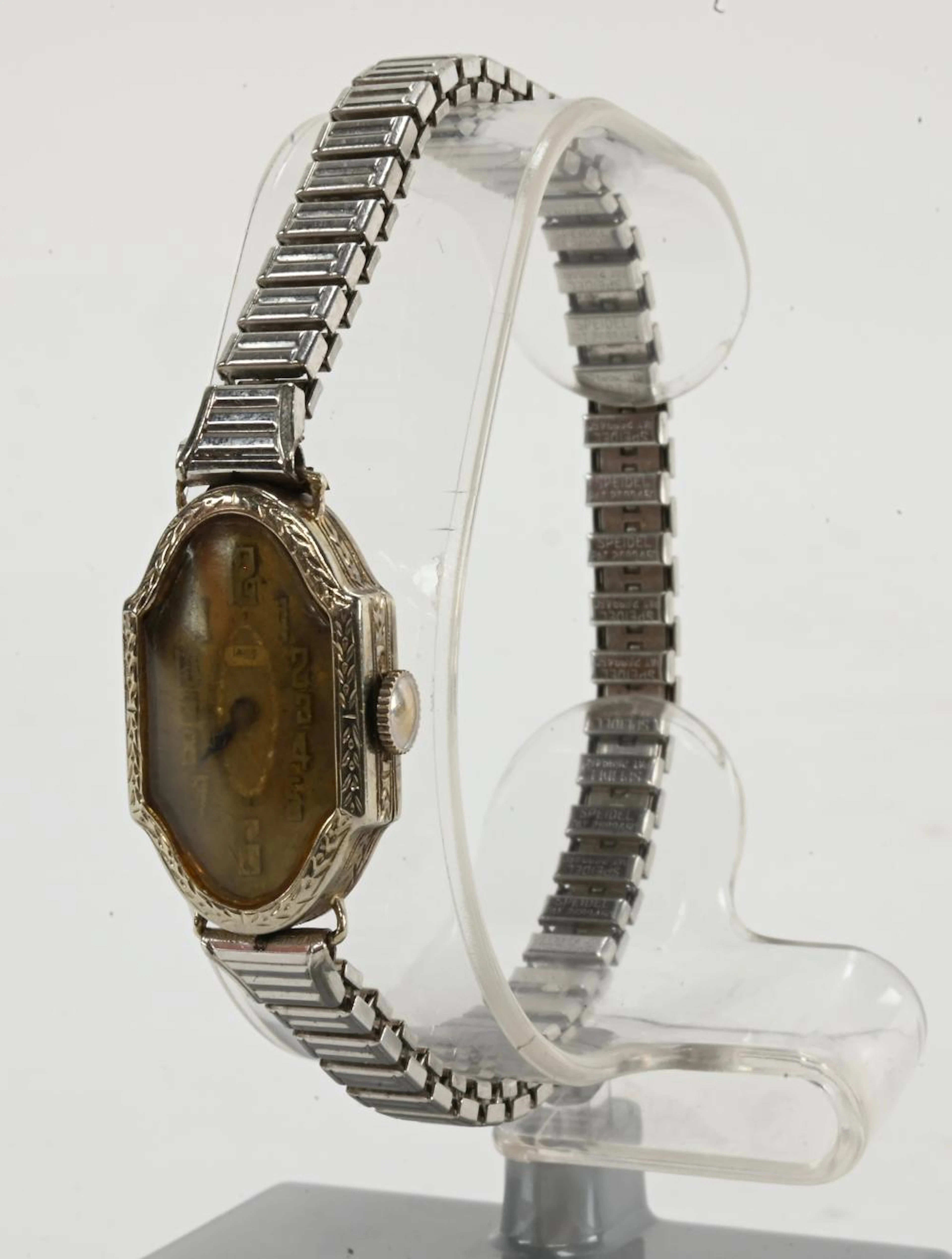 Vintage LACO 14K White Gold Ladies Wristwatch