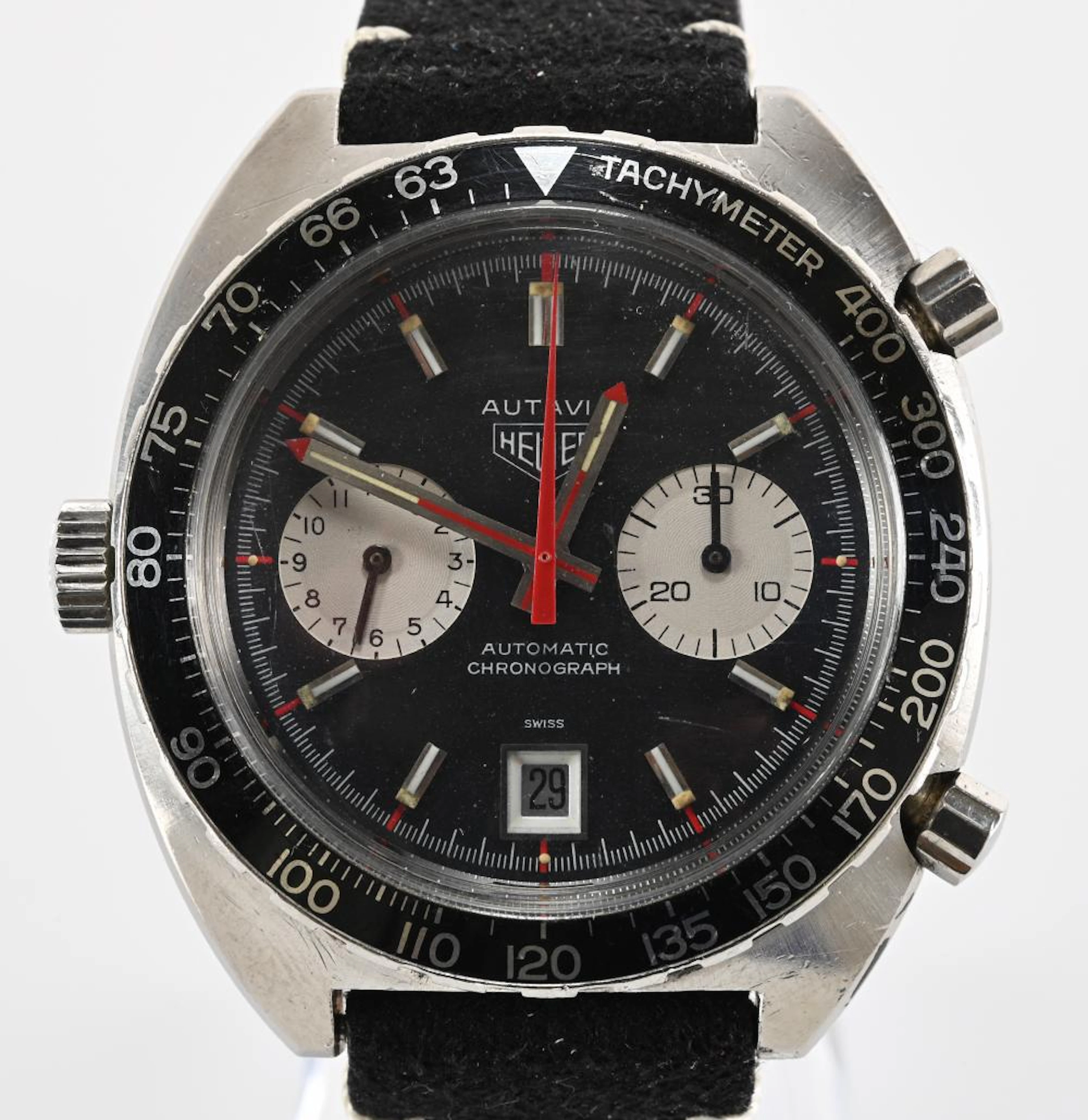 Vintage Heuer Autavia Automatic Chronograph Men's Wrist Watch