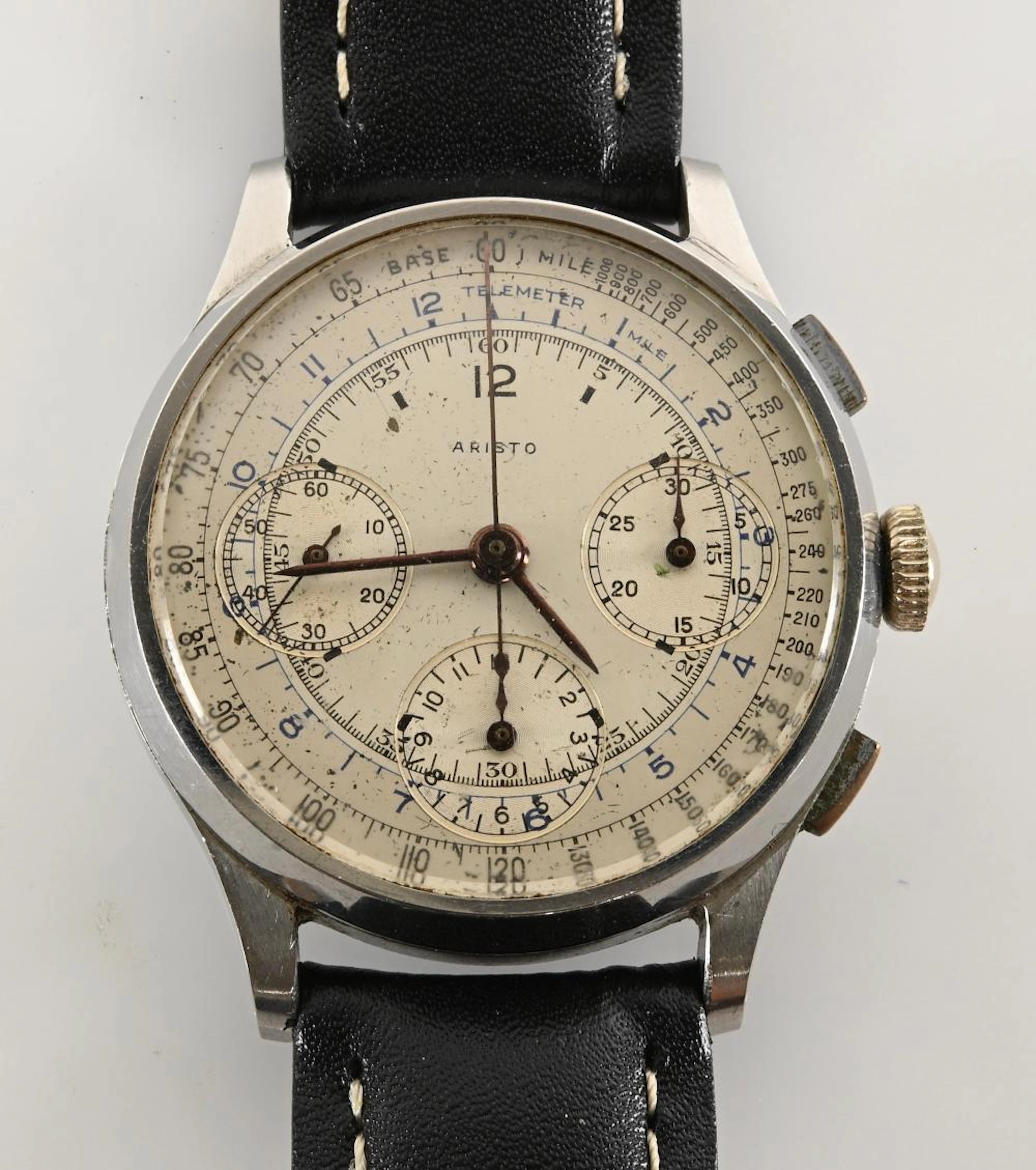 Rare Aristo Chronograph 17 Jewels Men's Wrist Watch