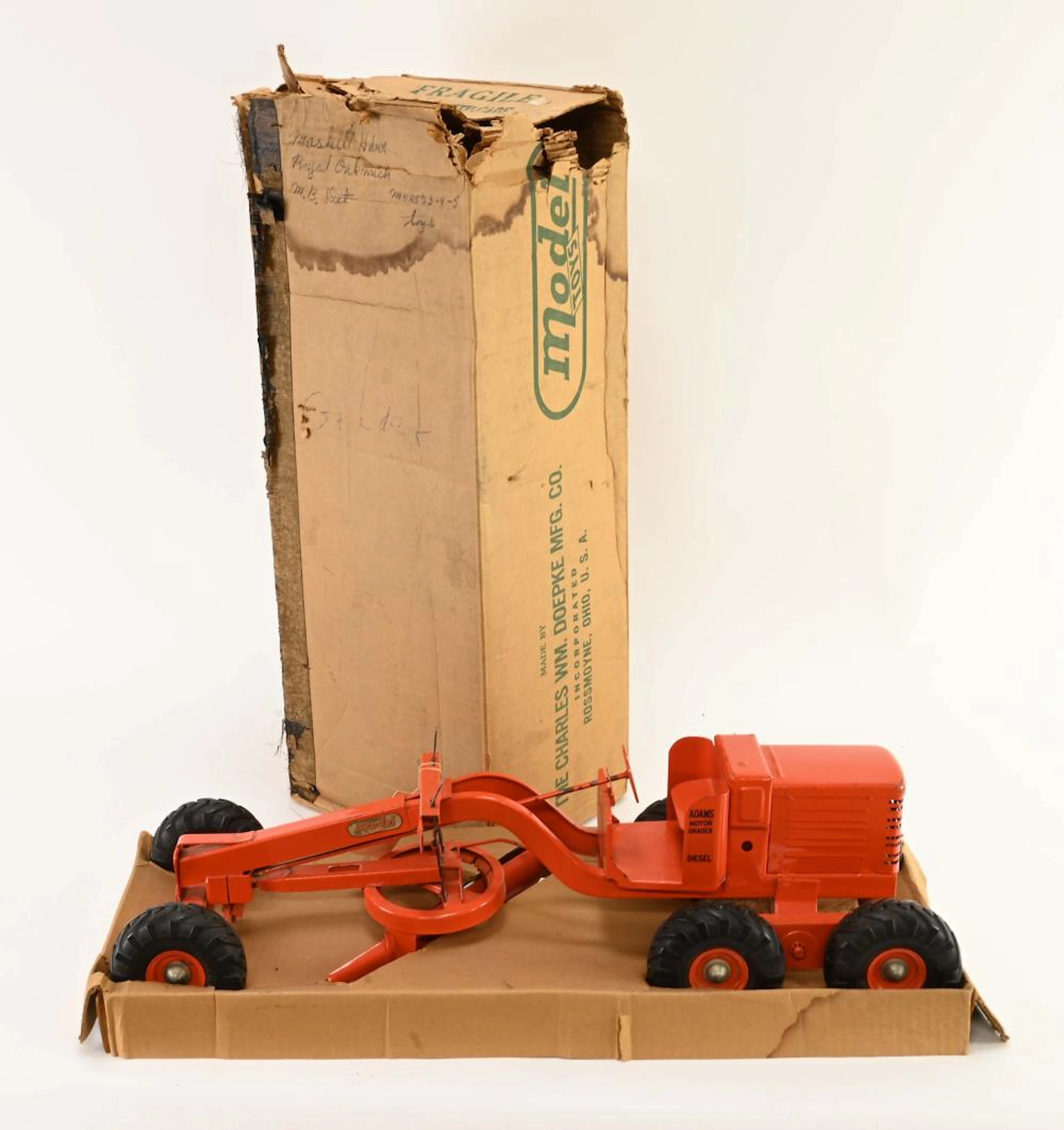 Vintage Doepke Model Toy Adams Motor Grader Diesel