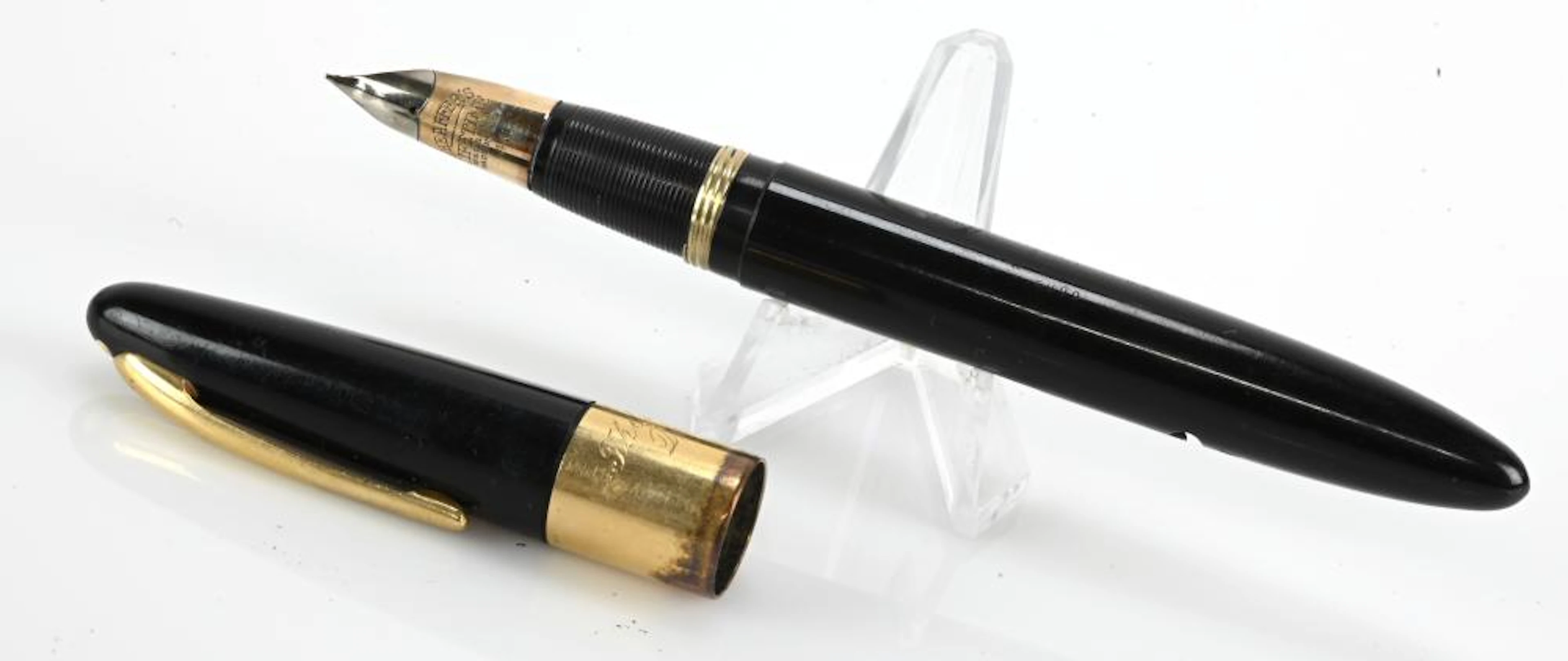 Vintage W.A. Sheaffer 14K White Dot Snorkel Lifetime Fountain Pe