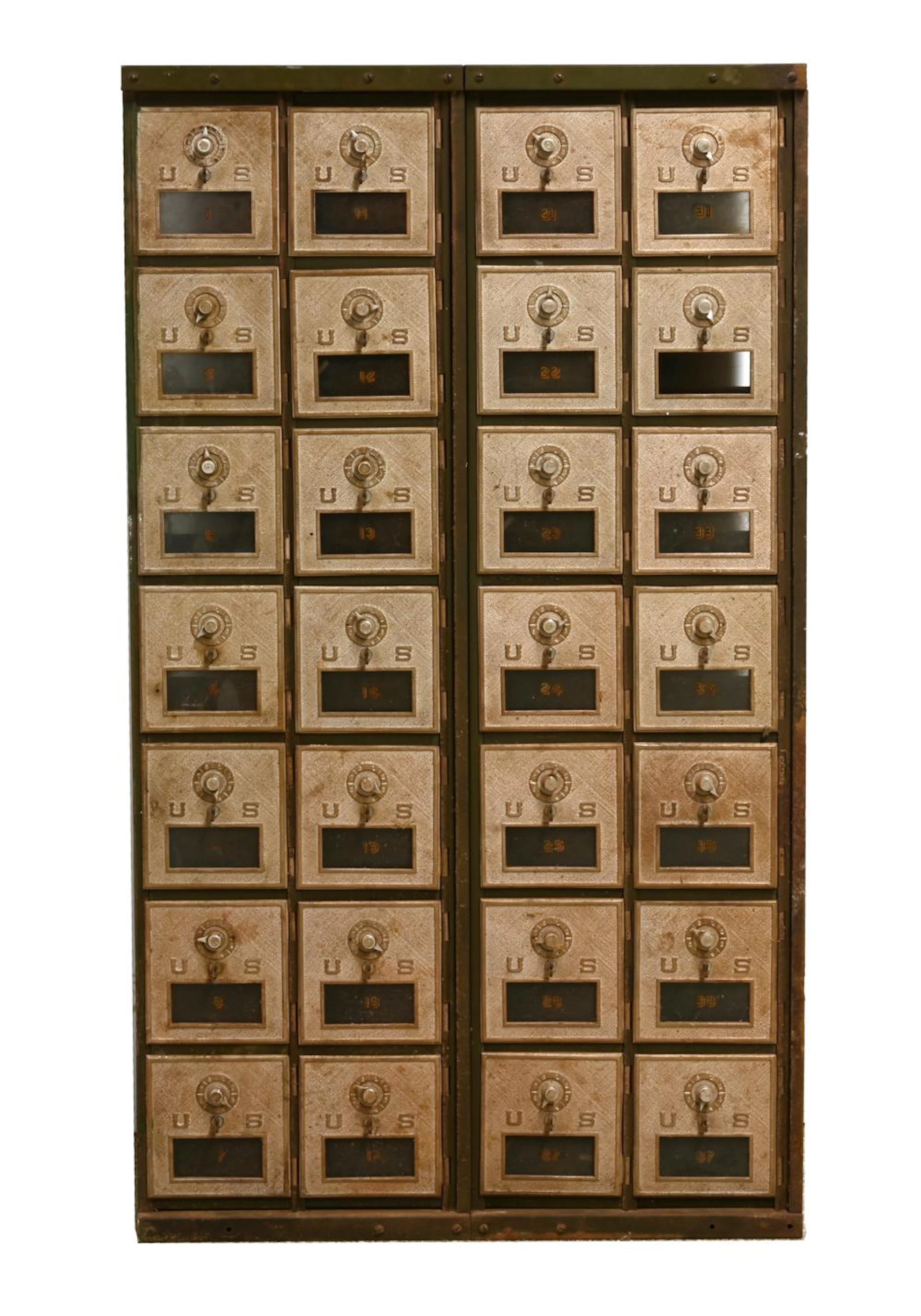 Vintage U.S. Postal Post Office Drawer Cabinet