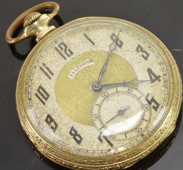 Illinois Masonic Engraved Pocket Watch