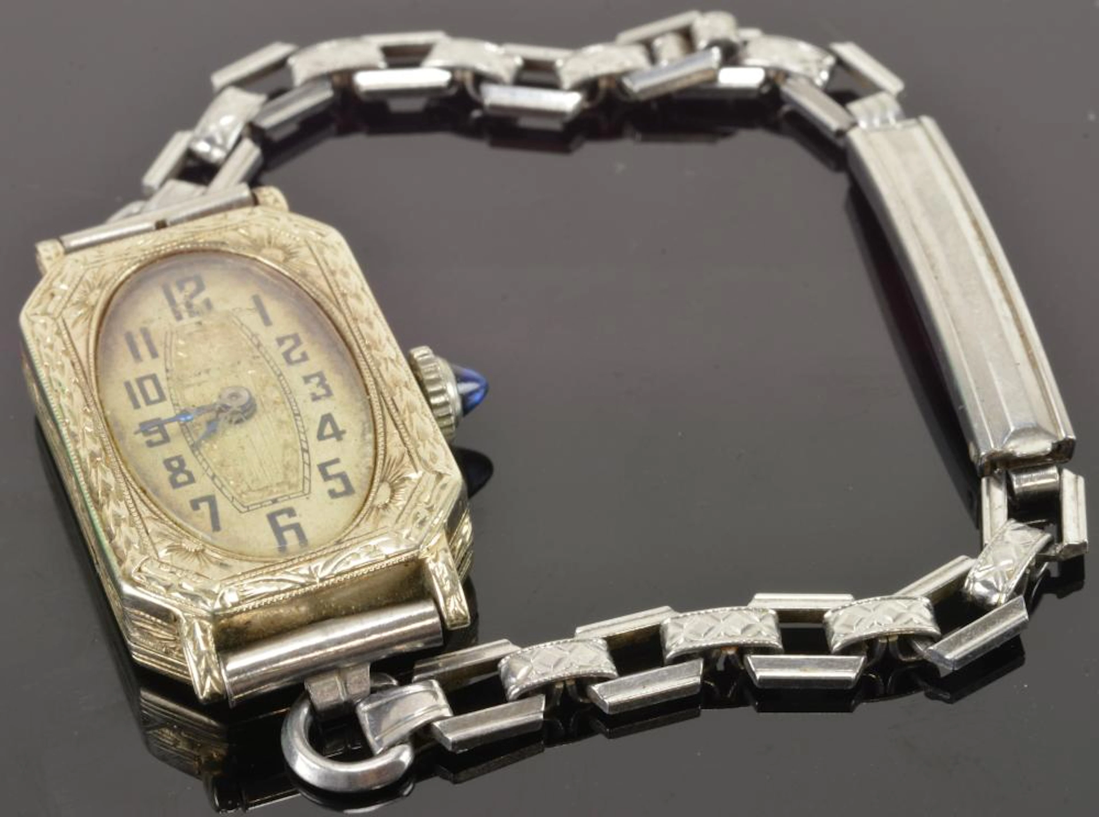 Vintage 14K White Gold Warwick Watch Co. Ladies Wristwatch