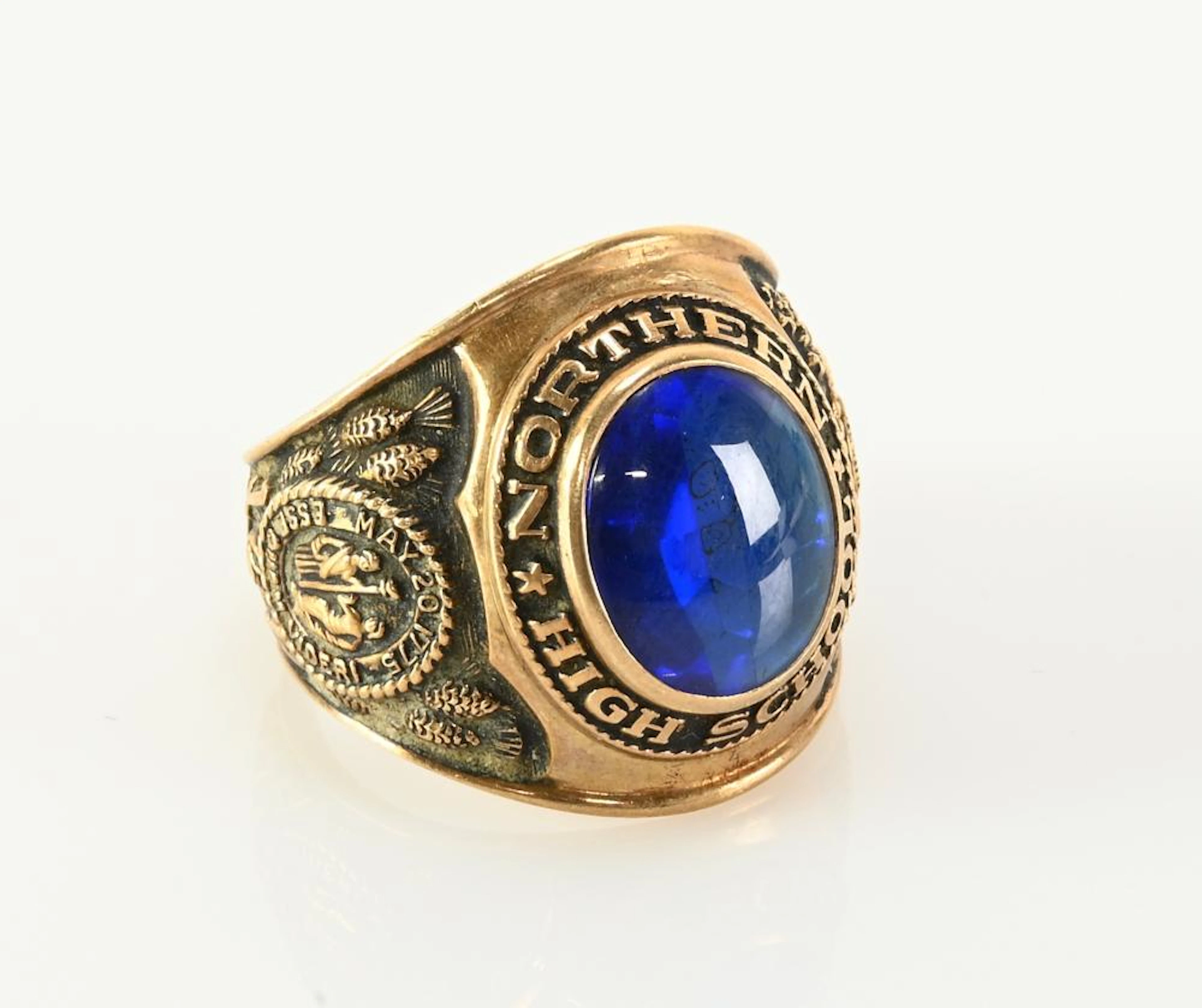 Vintage 10K Gold Northern Durham N.C. High School Class Ring