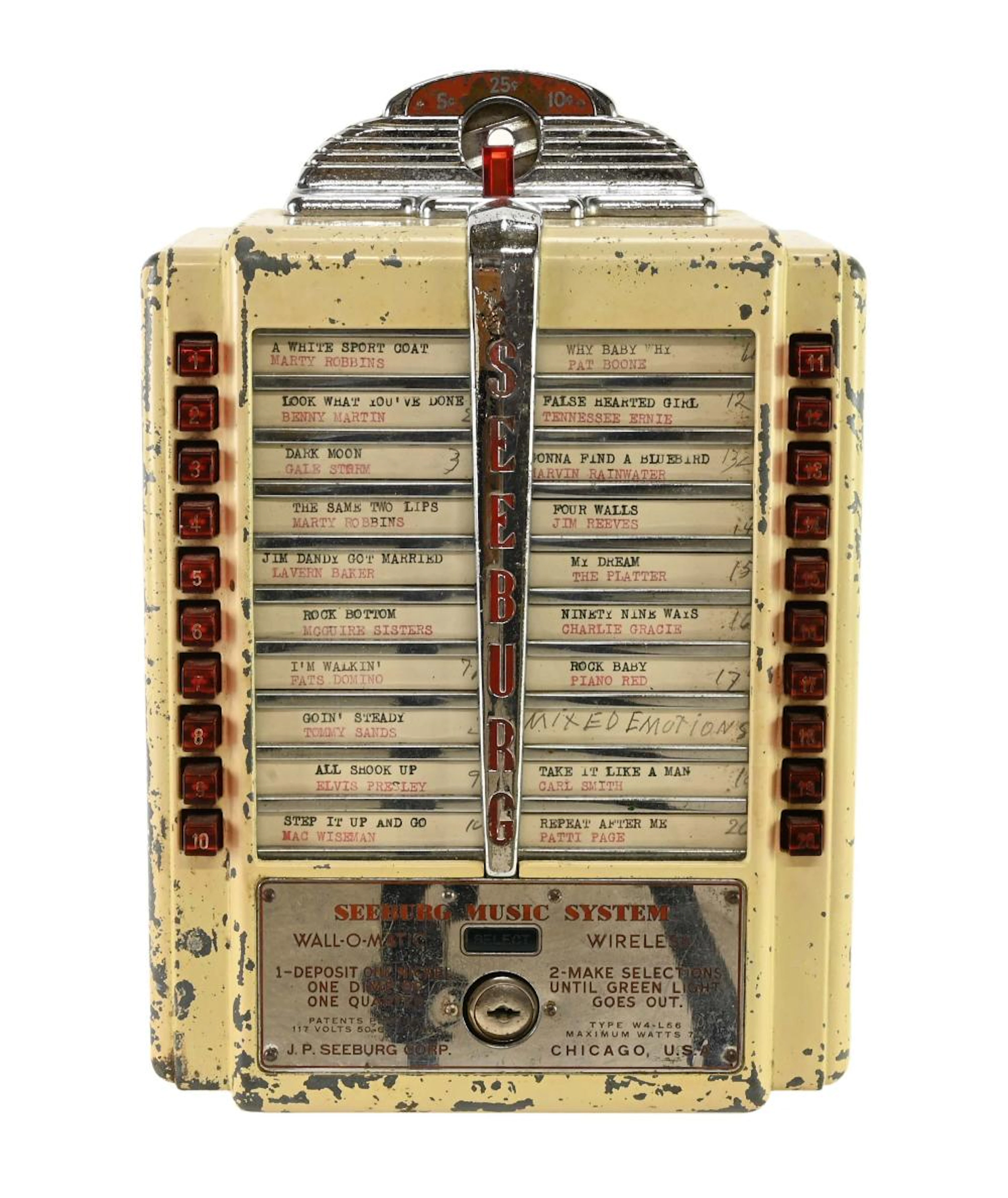Vintage Seeburg Music System Jukebox Type W4-l56 Wall-O-Matic Selector