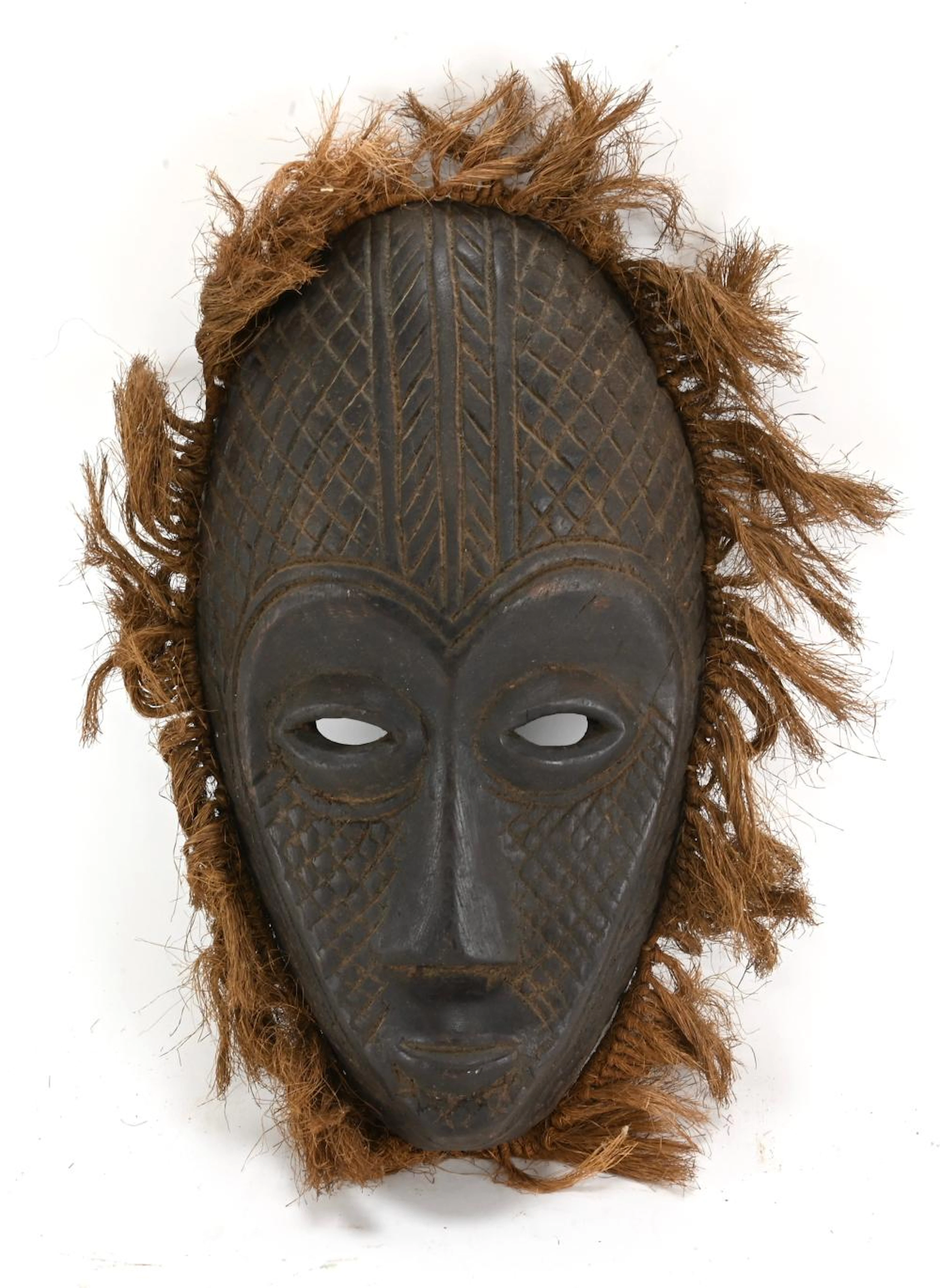 Vintage Zaire African Carved Wooden Mask