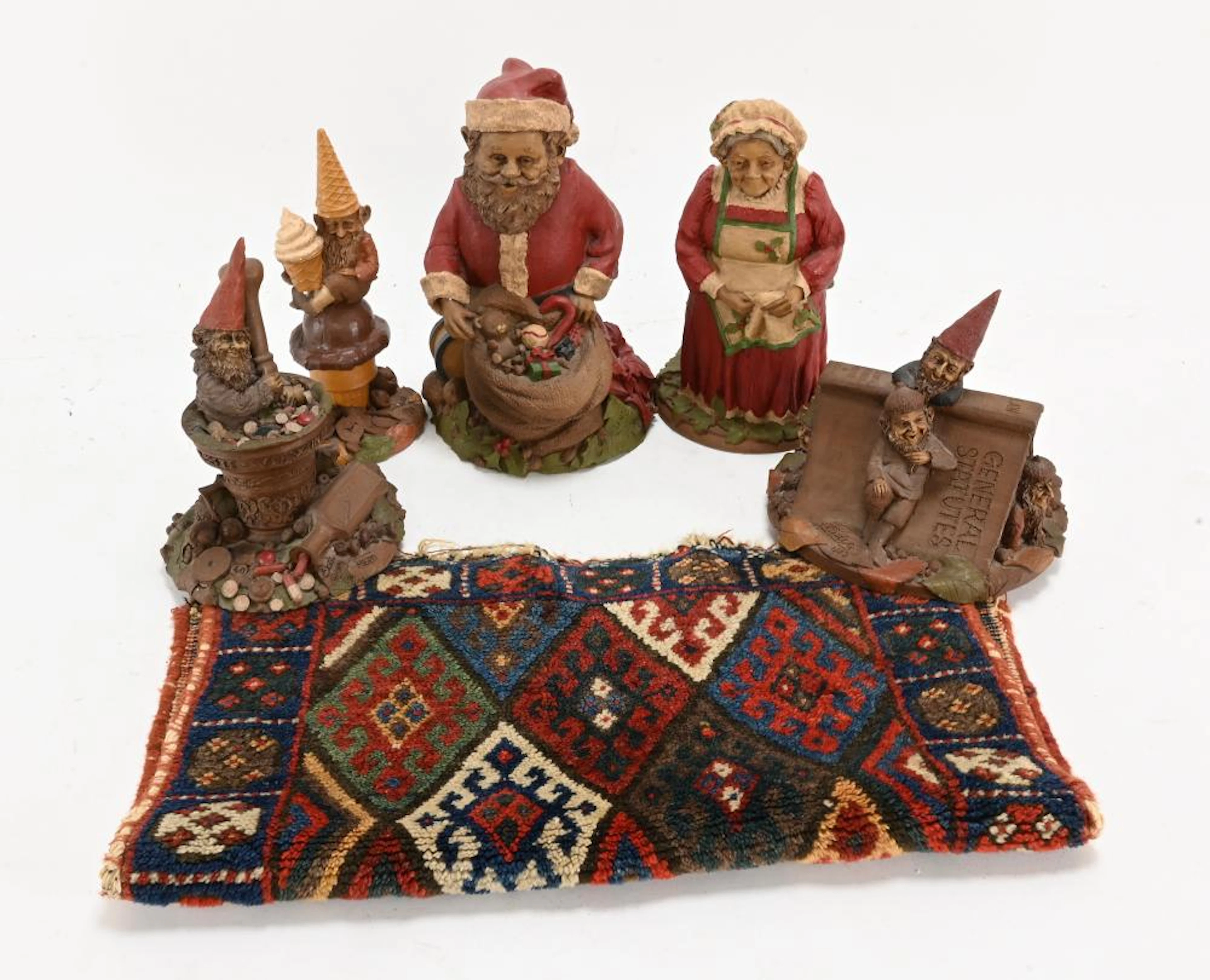 Vintage Tom Clark Gnomes And Persian Balouche Rug