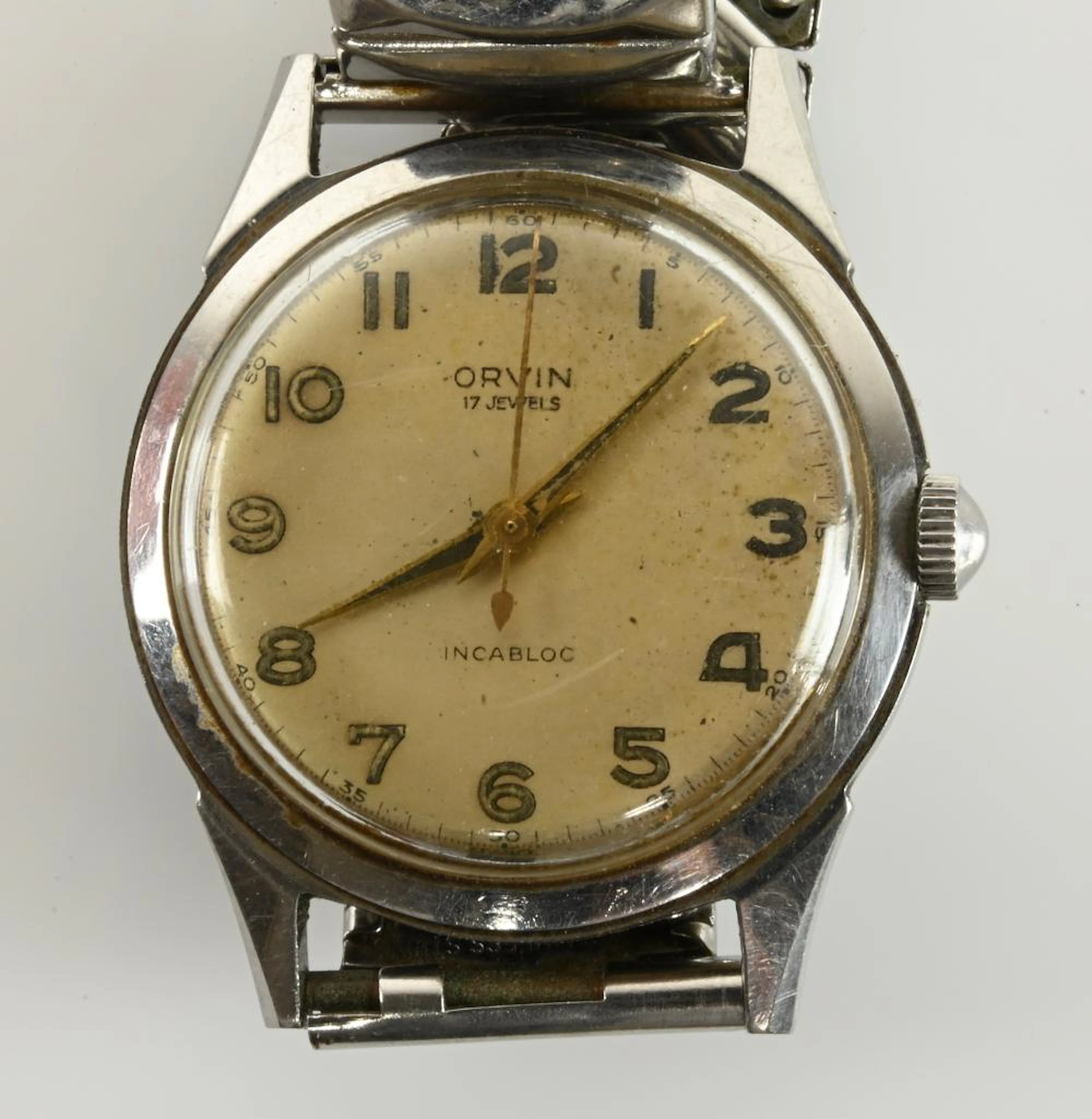 Vintage Orvin 17 Jewels Incabloc Men's Wristwatch