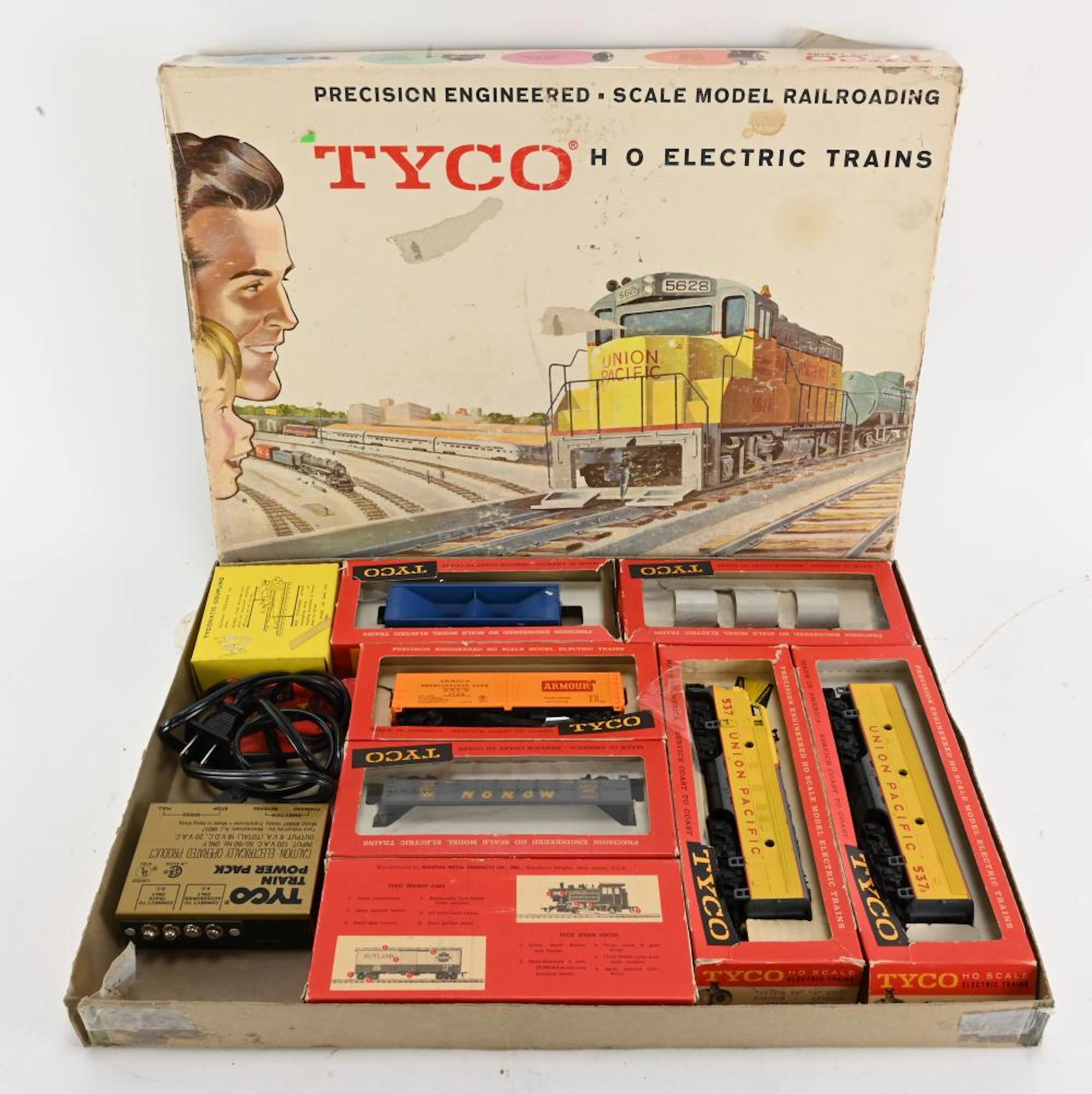 Vintage TYCO HO Union Pacific Toy Train Set