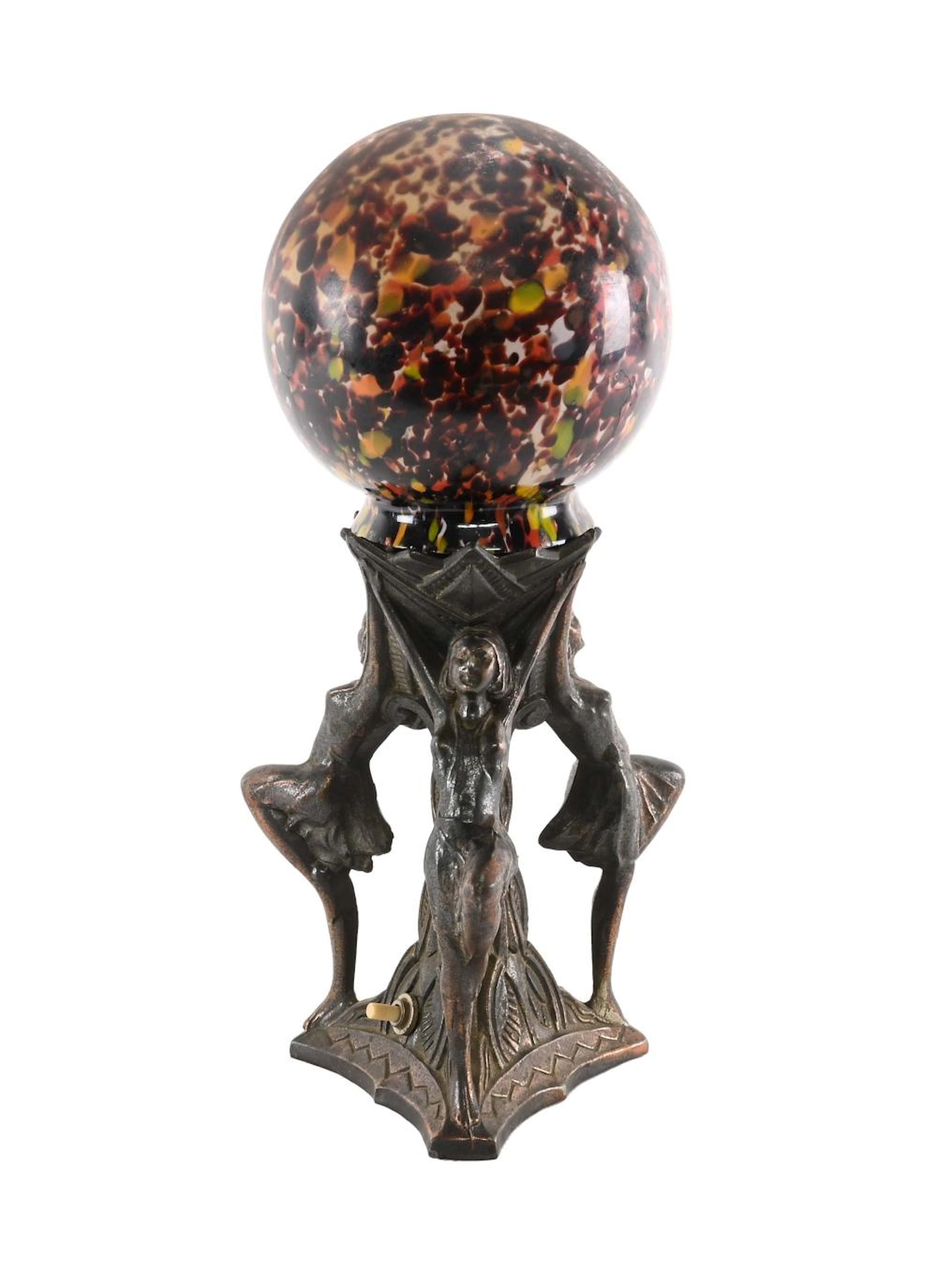 Art Deco Dancers Table Lamp
