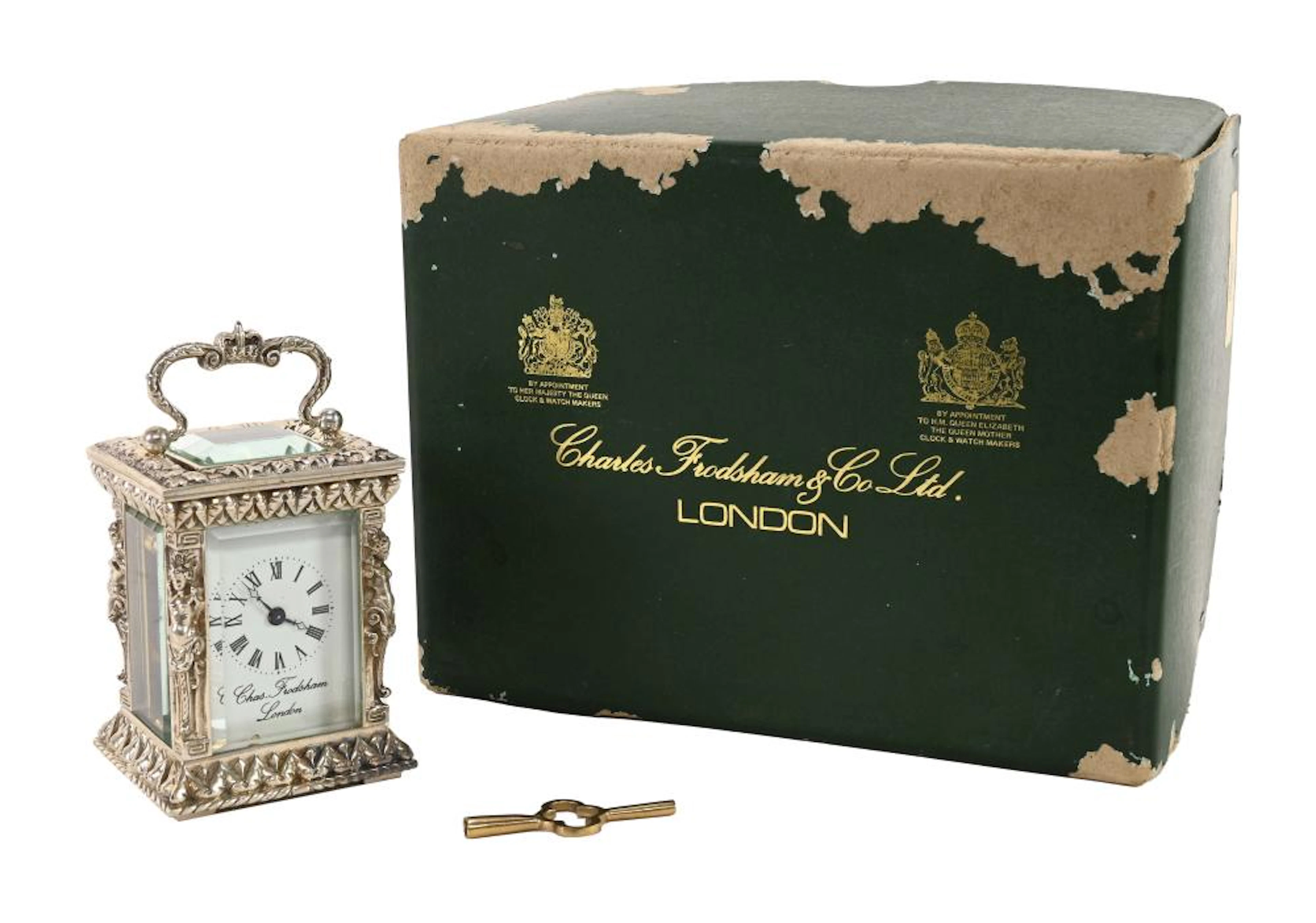 Charles Frodsham London Silver Miniature Carriage Clock