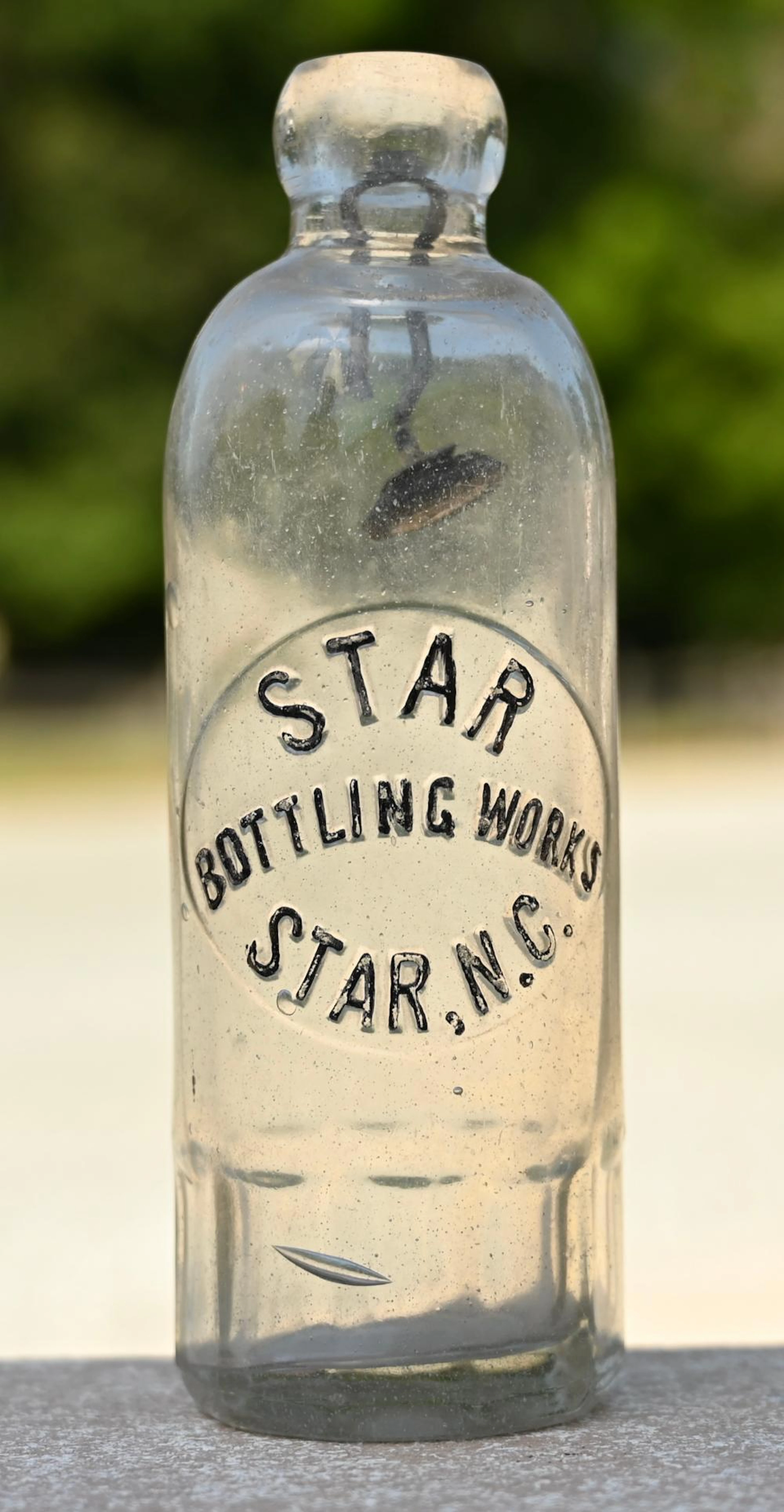 Star Bottling Works Star N.C. Hutchinson Bottle