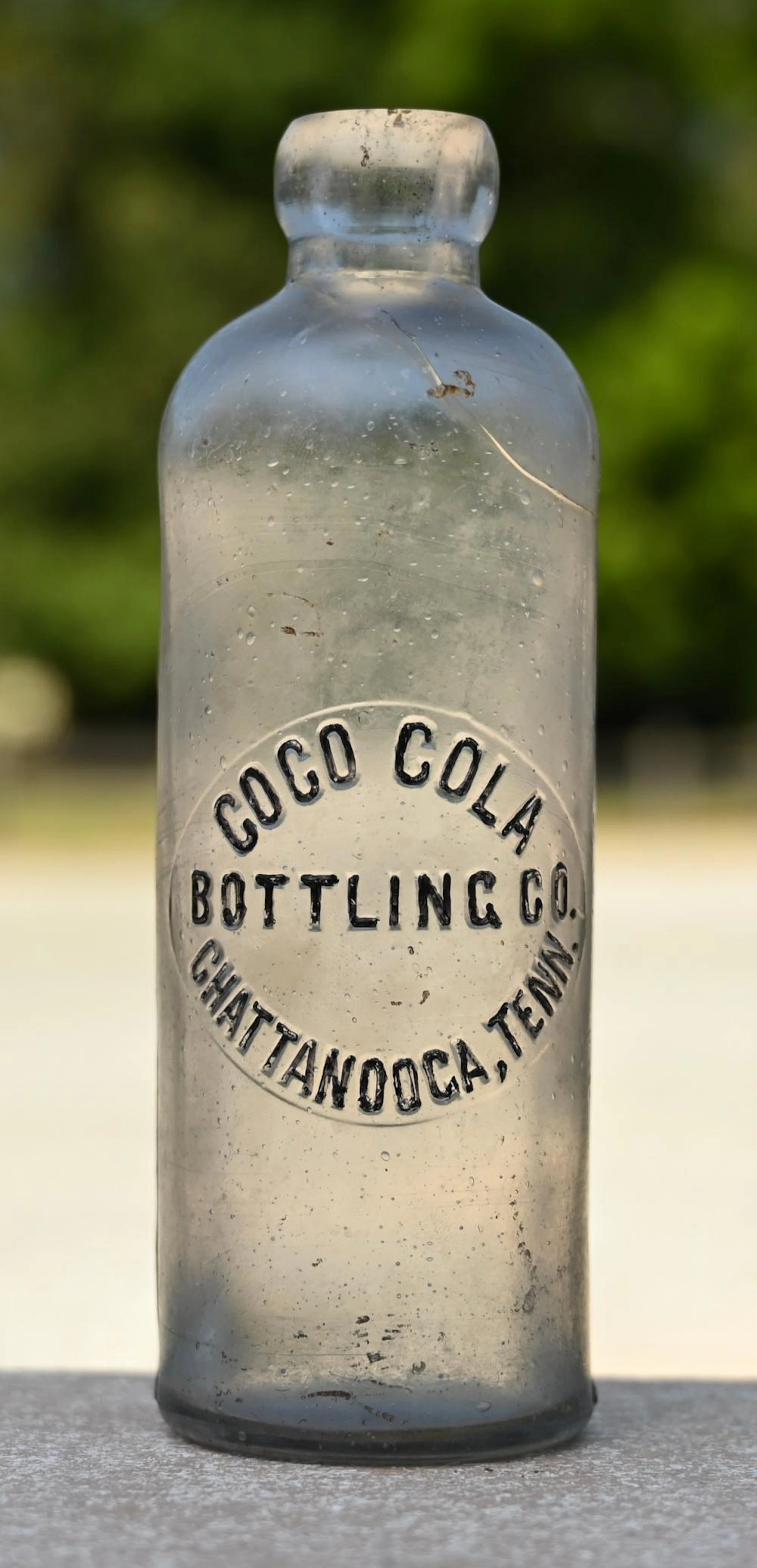 Rare Coco Cola Bottling Co. Chattanooga Tenn. Hutchinson Bottle