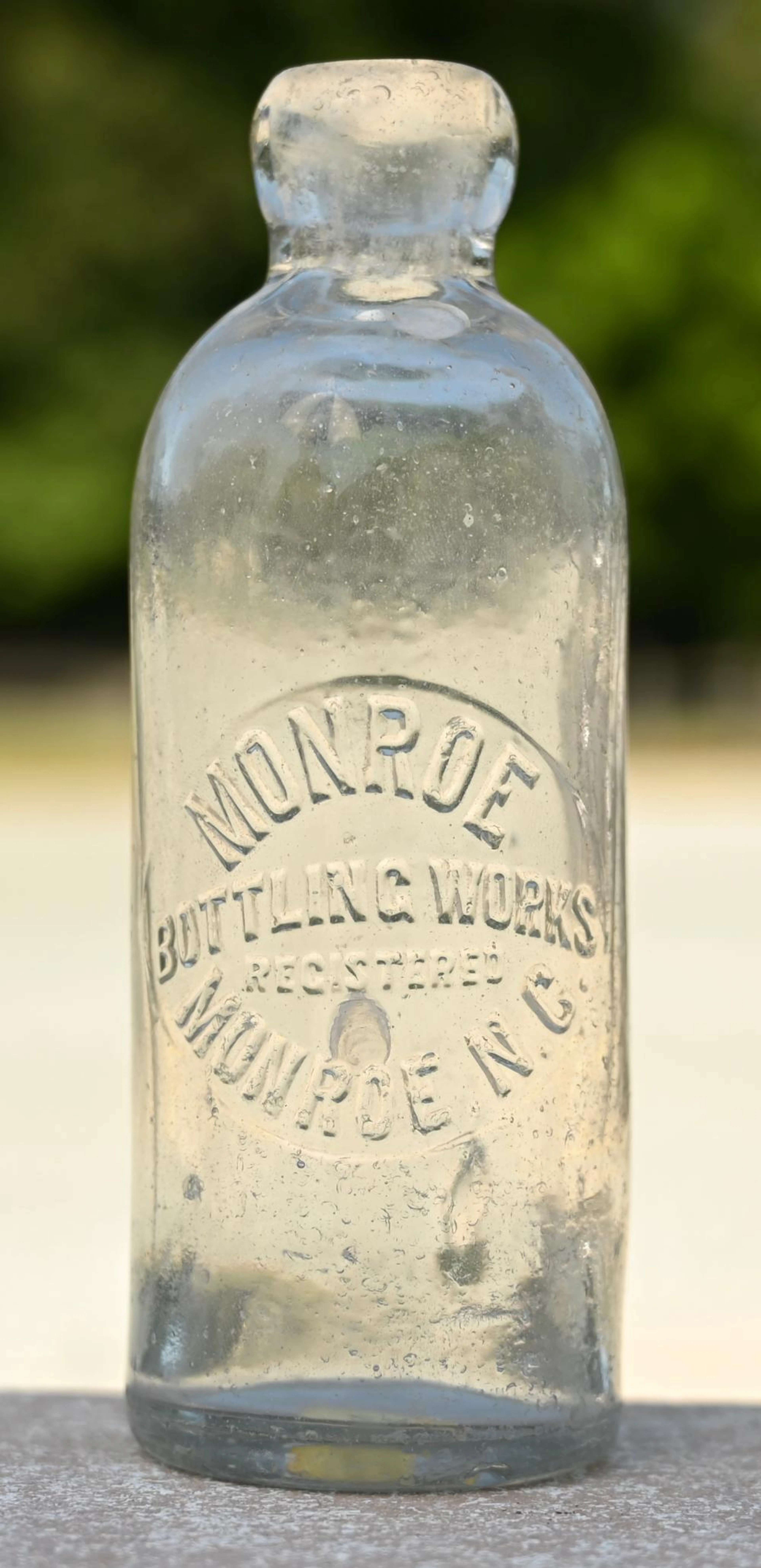 Monroe Bottling Works Monroe N.C. Hutchinson Bottle