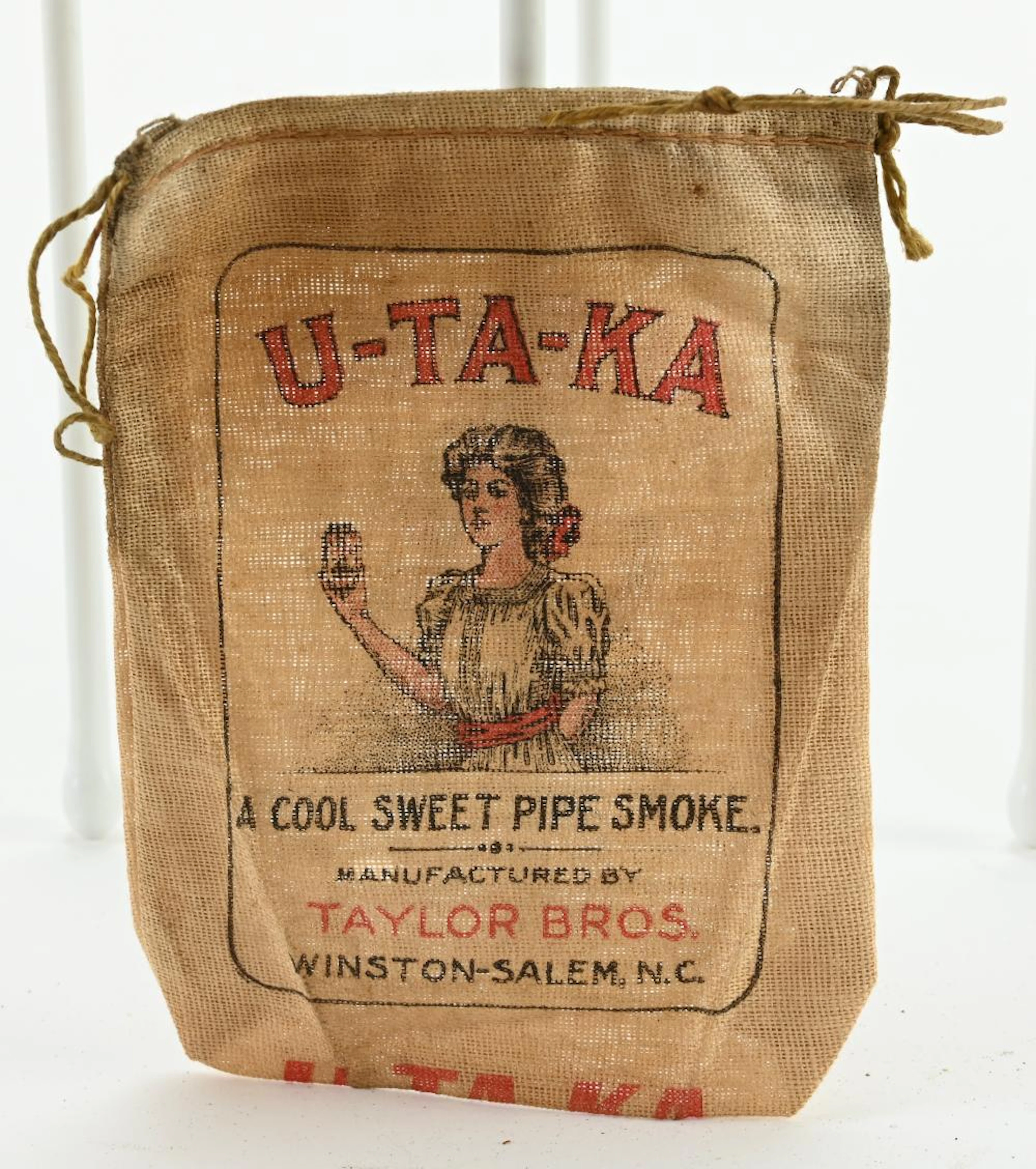 Taylor Brothers U-TA-KA Tobacco Winston Salem N.C. Cloth Pouch