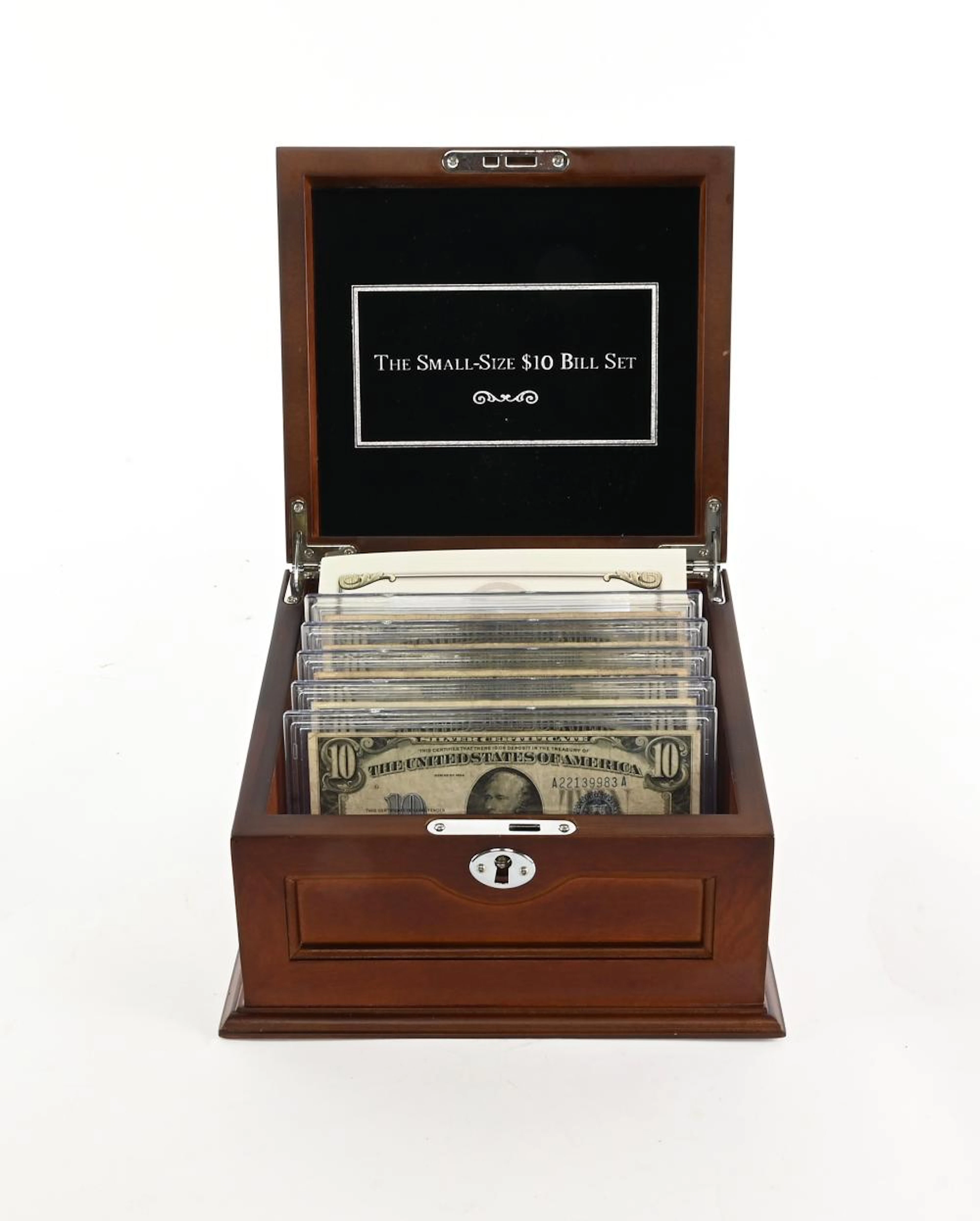 The Small Size $10.00 Bill Set PCS Display